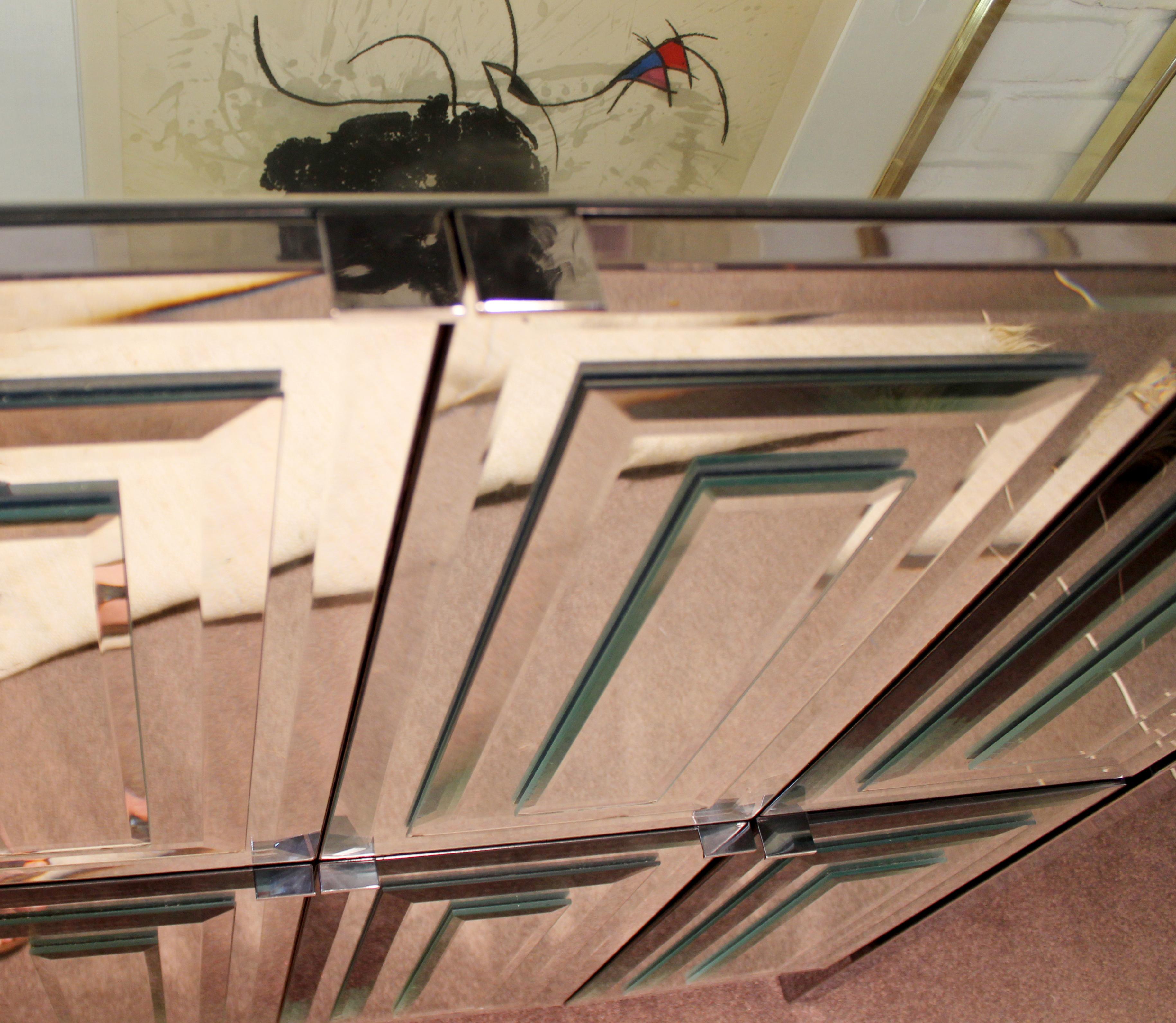 Mid-Century Modern Hollywood Regency Ello Mirrored Dry Bar 1970s Highboy 5