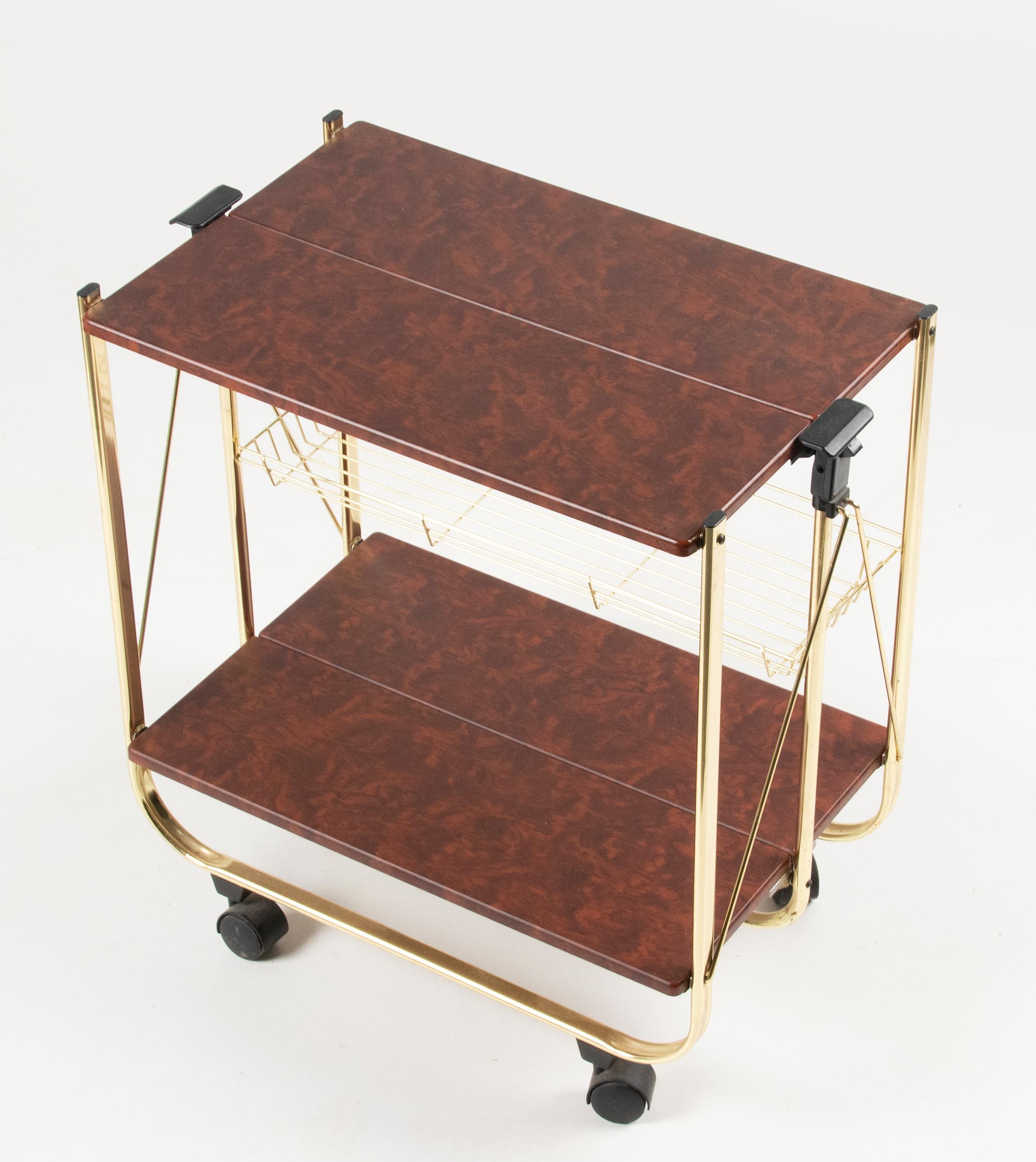 foldable serving trolley