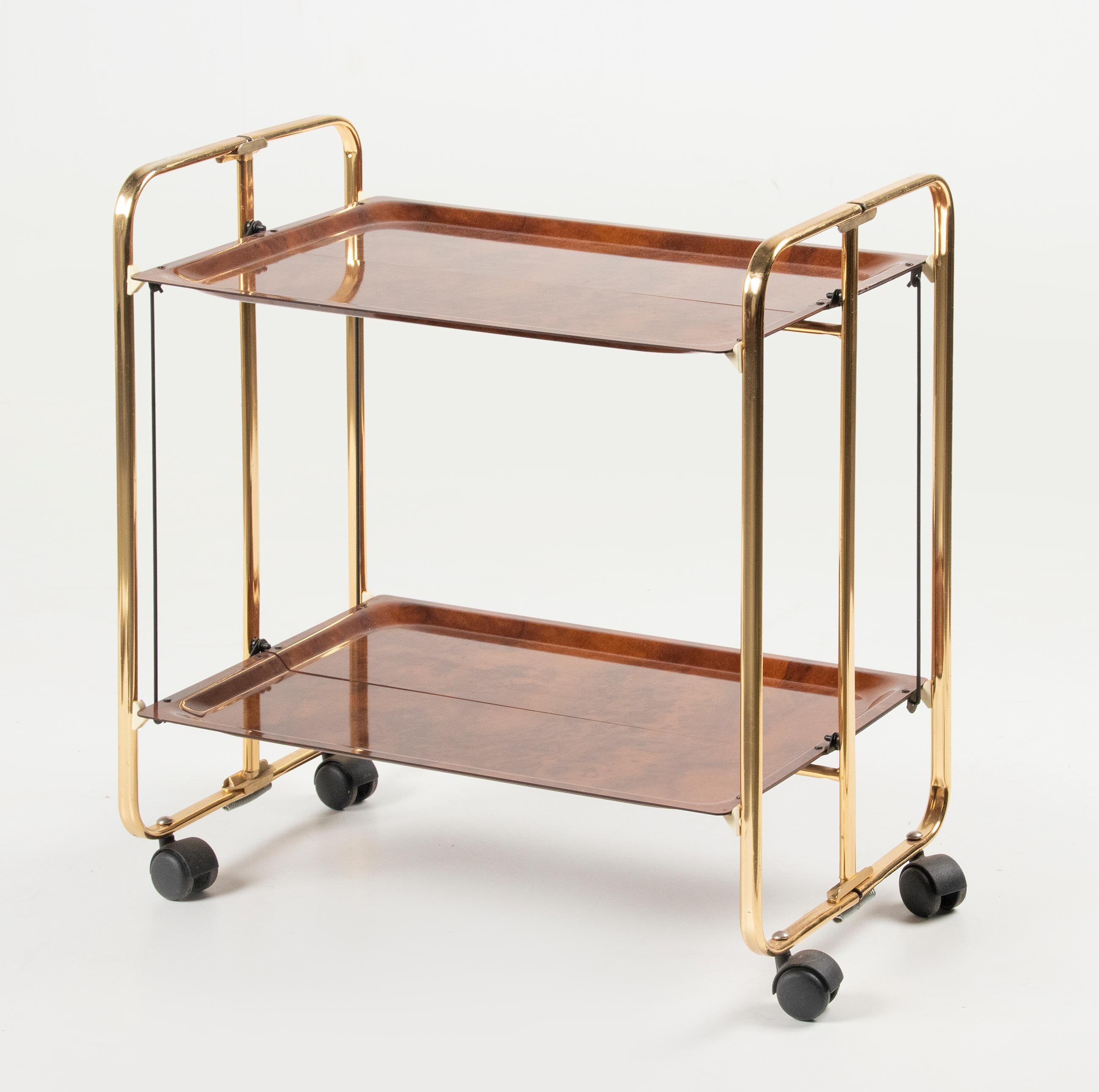 foldable serving trolley