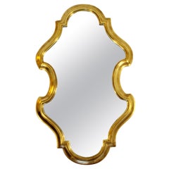 Mid-Century Modern Hollywood Regency Gold Gilt Wall Mirror by La Barge 1960s