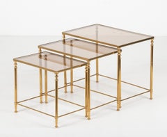 Mid-Century Modern Hollywood Regency Nesting Side Tables