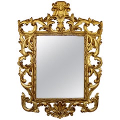 Mid-Century Modern Hollywood Regency Rococo Gold Gilt Mirror La Barge Style