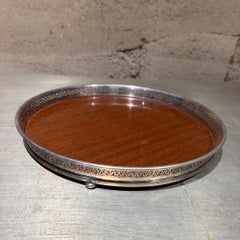 Mid-Century Modern Hollywood Regency Serving Tray Crescent Silverware Manufactur