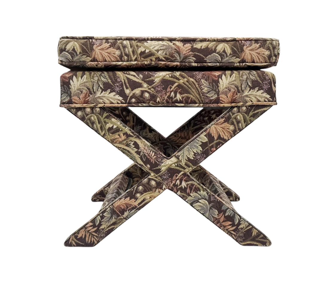 American Mid-Century Modern Hollywood Regency X Benches or Stools after Billy Baldwin For Sale
