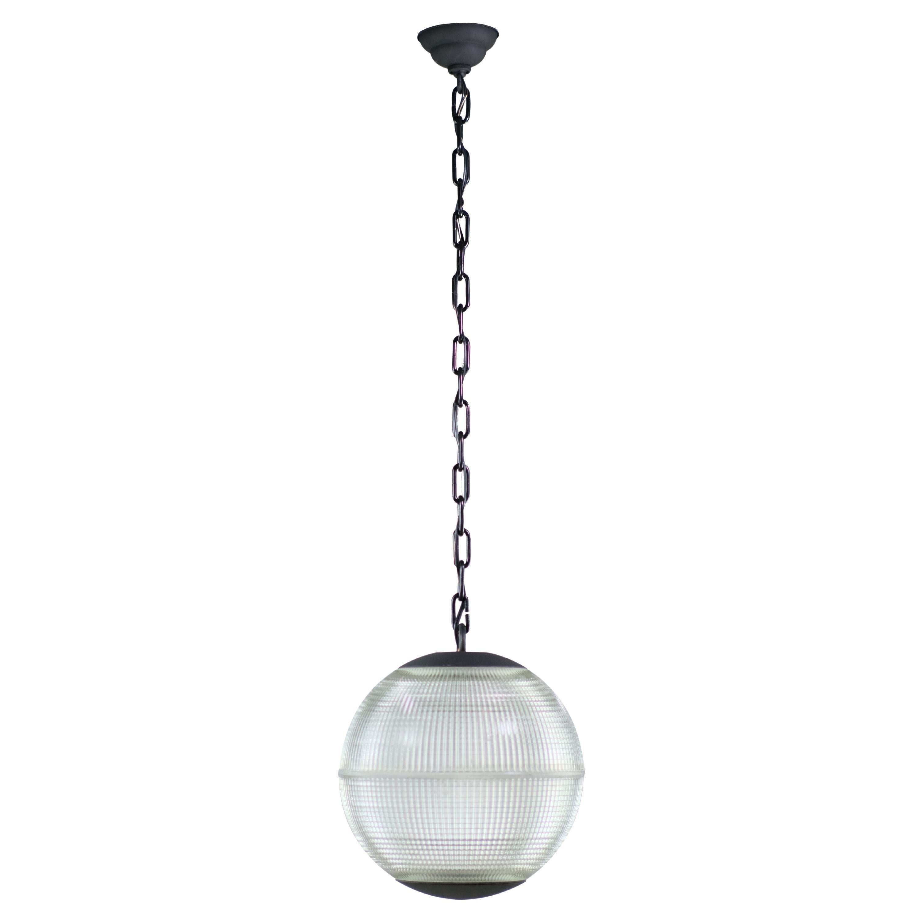 Mid-Century Modern Holophane Paris Street Pendant Light