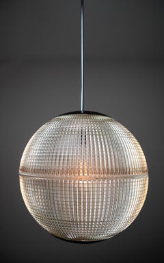 Mid-Century Modern Holophane Paris Street Pendant Lights, France, 1960s