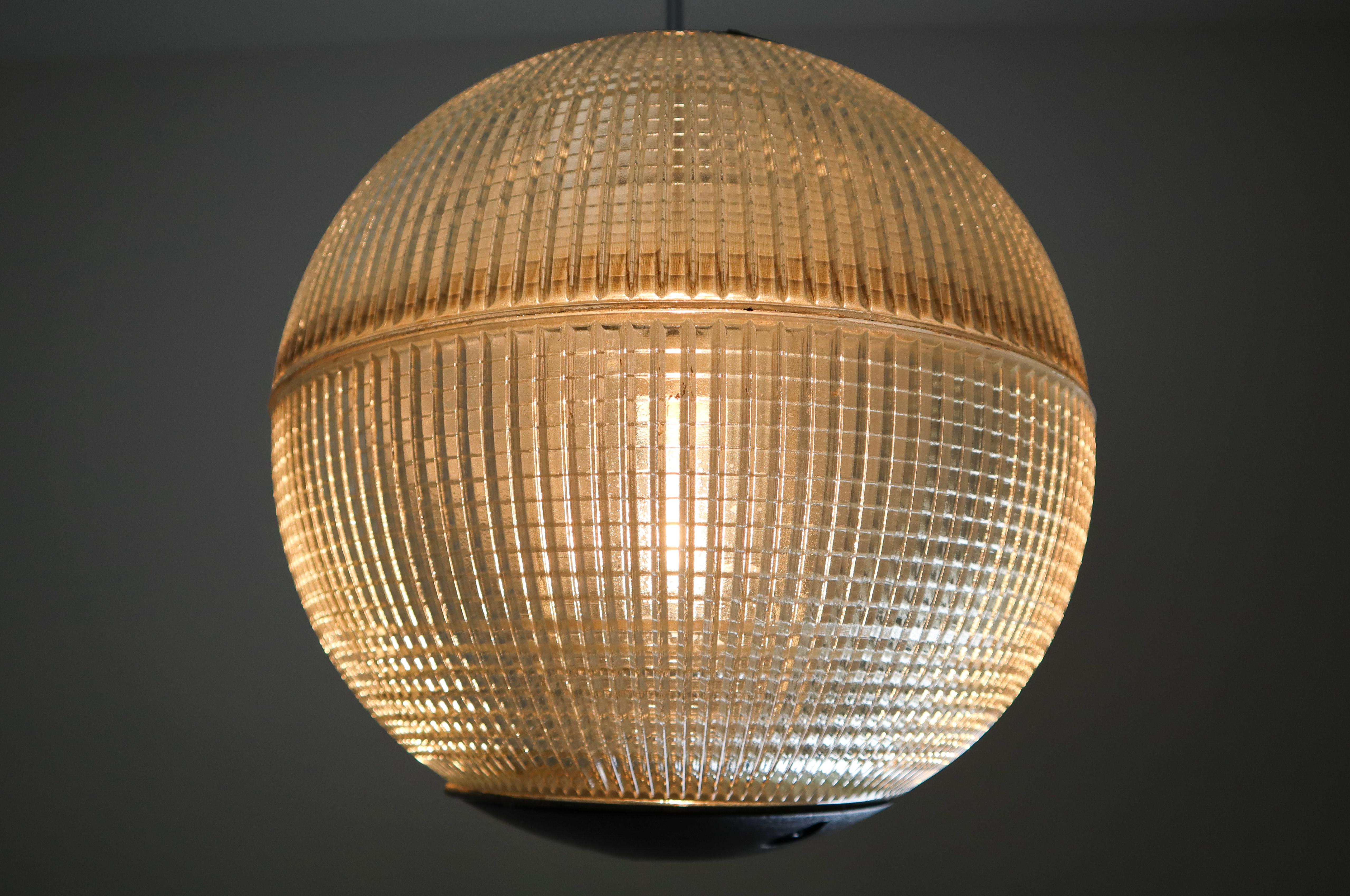 20th Century Mid-Century Modern Holophane Paris Street Pendant Lights, France, 1960s