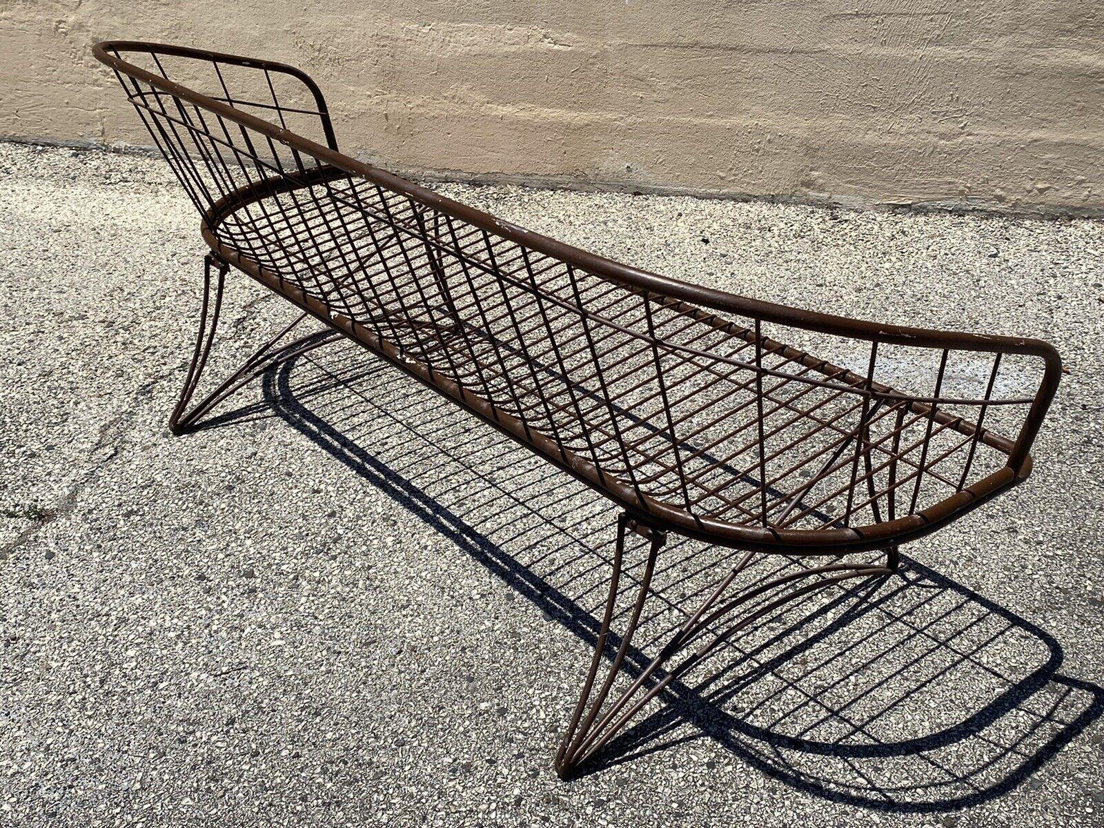 Mid-Century Modern Homecrest Wire Metal Iron Space Age Sofa 4