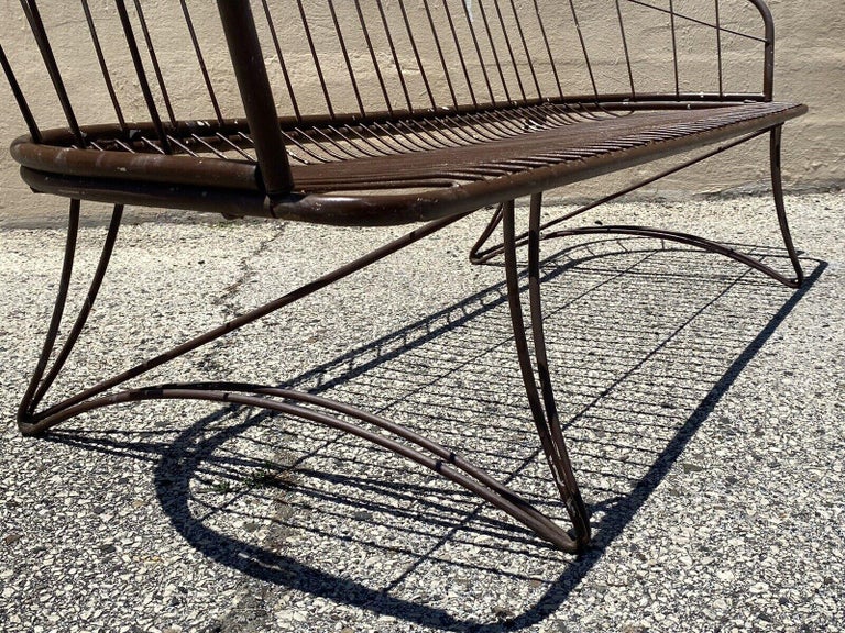 Mid-Century Modern Homecrest Wire Metal Iron Space Age Sofa at 1stDibs