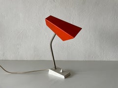 Mid Century Modern Hoogervorst Red Metal Desk Lamp, 1960s, the Netherlands