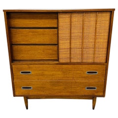 Mid-Century Modern Hooker Nussbaum & Cane High Chest