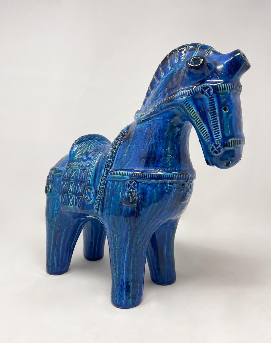 Moderne Pferdeskulptur aus Keramik von Aldo Londi aus der Jahrhundertmitte, Italien, 1960 (Italienisch) im Angebot