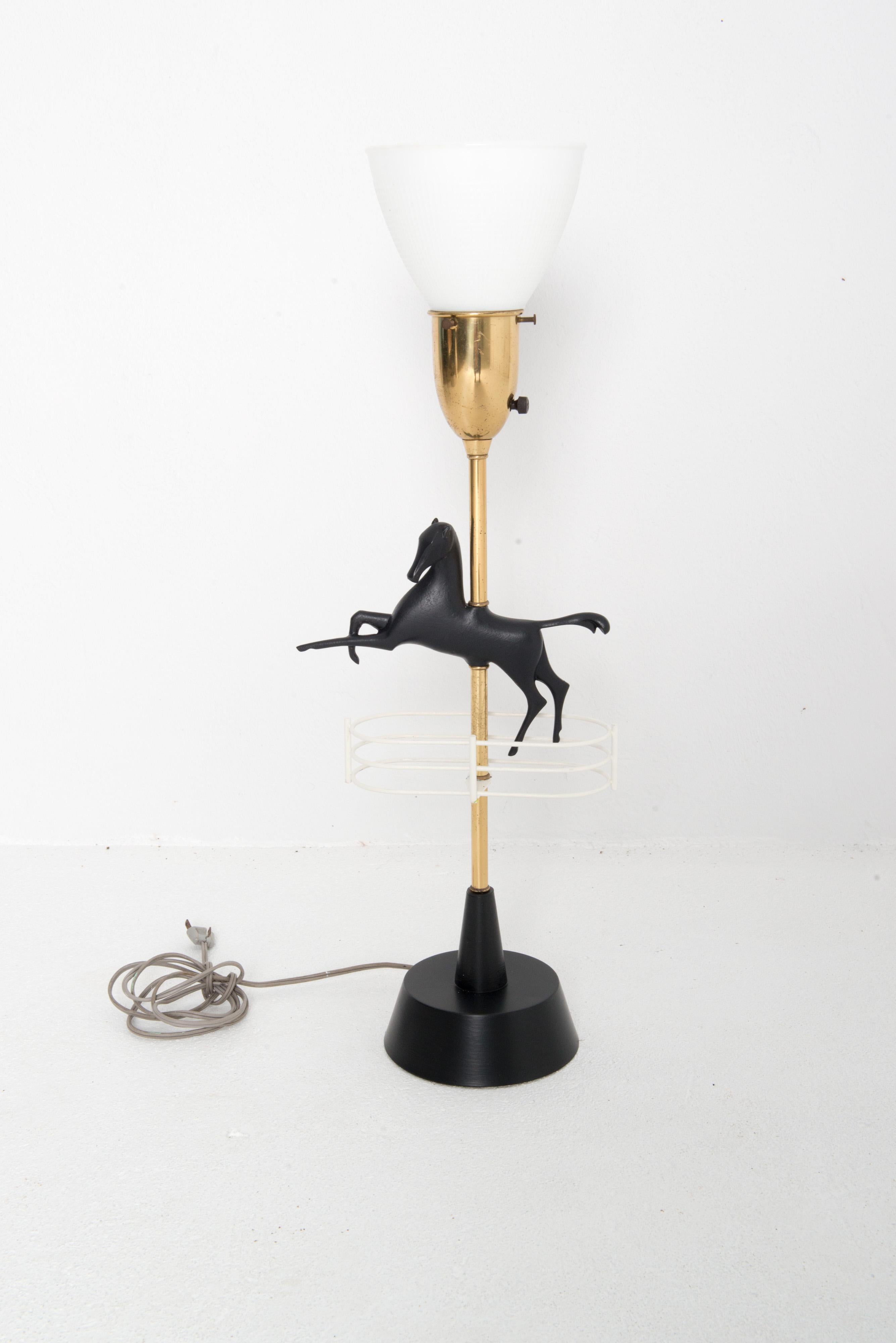 Mid-Century Modern The Modern Moderns Horse Lamp (lampe à cheval) en vente