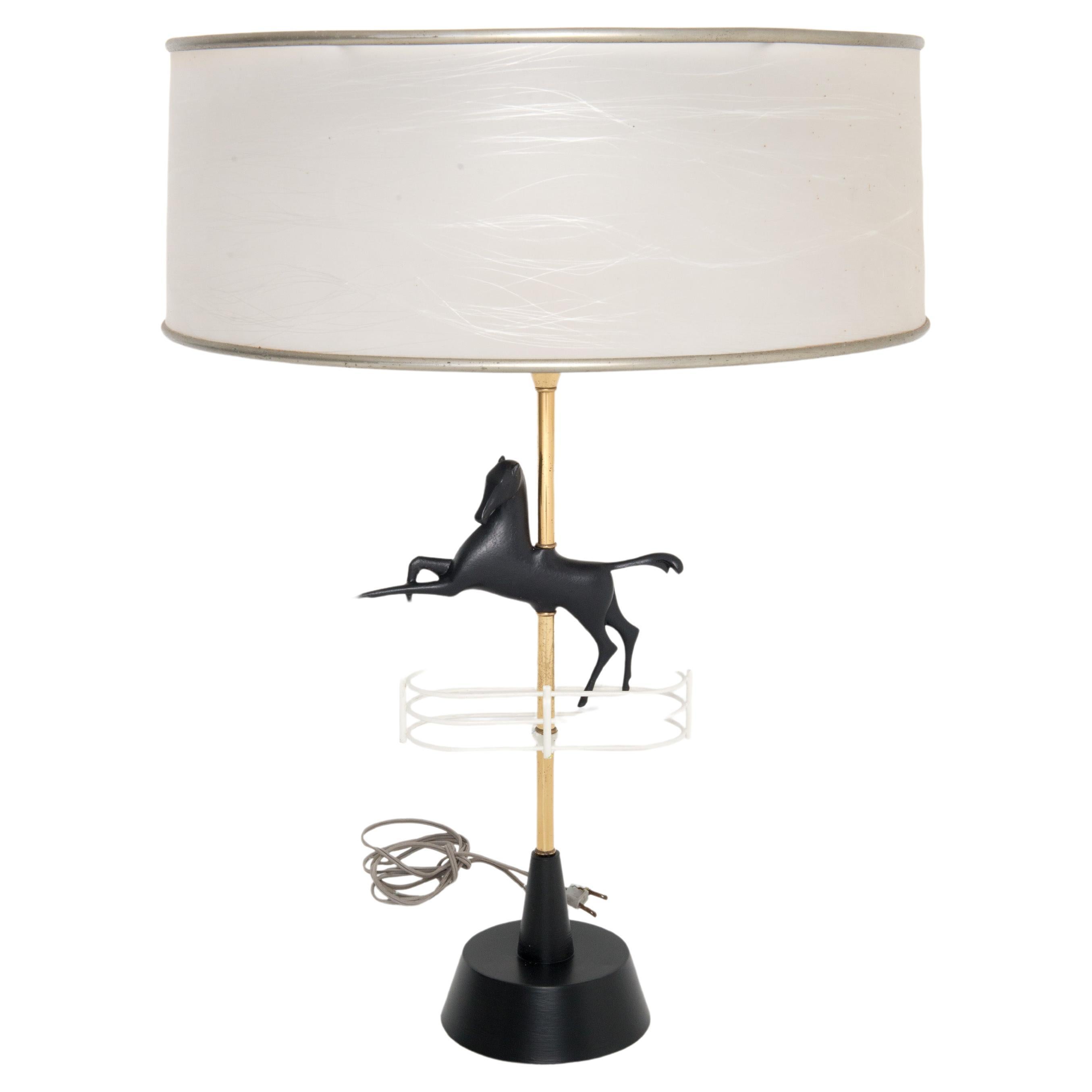 Mid Century Modern Horse Lamp For Sale