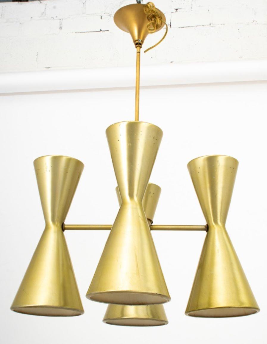Mid-Century Modern Hourglass Form Chandelier In Good Condition In Astoria, NY