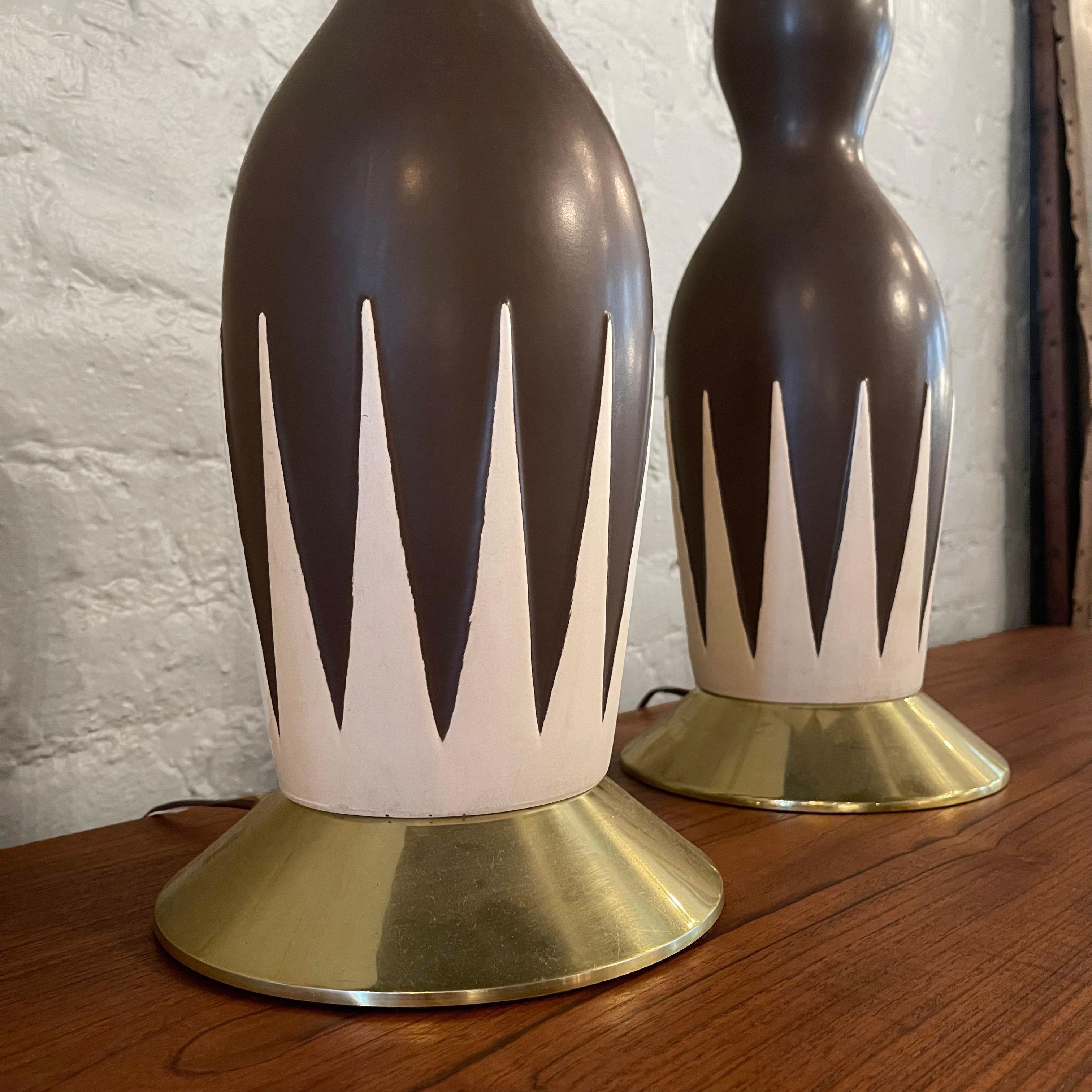 Mid-Century Modern Hourglass Table Lamps by Gerald Thurston For Sale 6