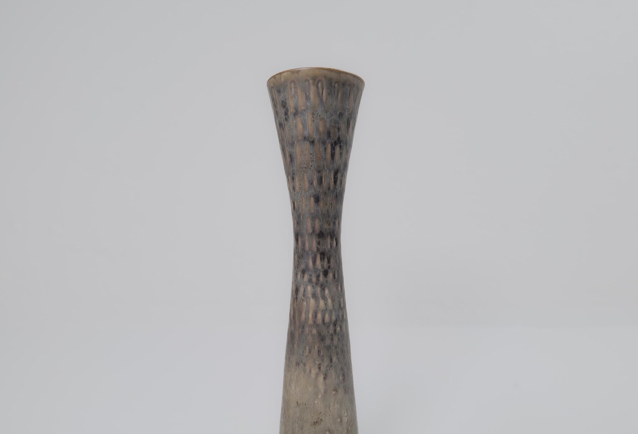 Ceramic Mid-Century Modern Hourglass Vase Rörstrand Carl Harry Stålhane, Sweden, 1950s For Sale