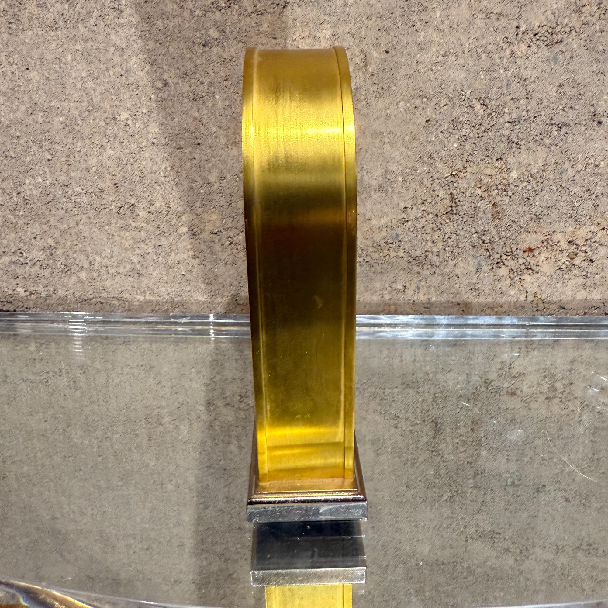 Unknown Mid Century Modern Howard MIller Jefferson Tabletop Clock Brass For Sale