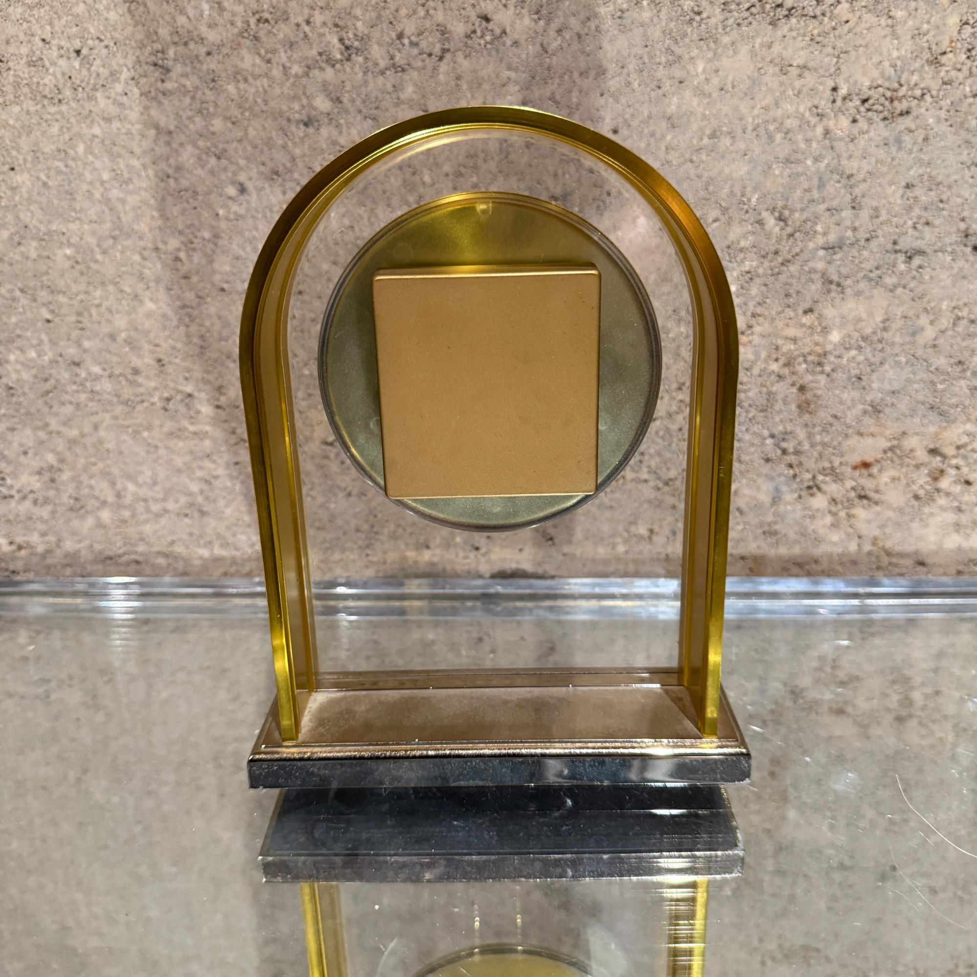 Mid Century Modern Howard MIller Jefferson Tabletop Clock Brass In Good Condition For Sale In Chula Vista, CA