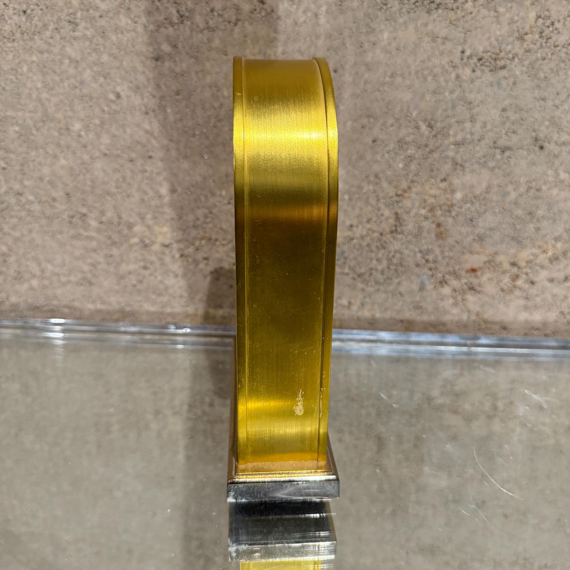 Late 20th Century Mid Century Modern Howard MIller Jefferson Tabletop Clock Brass For Sale