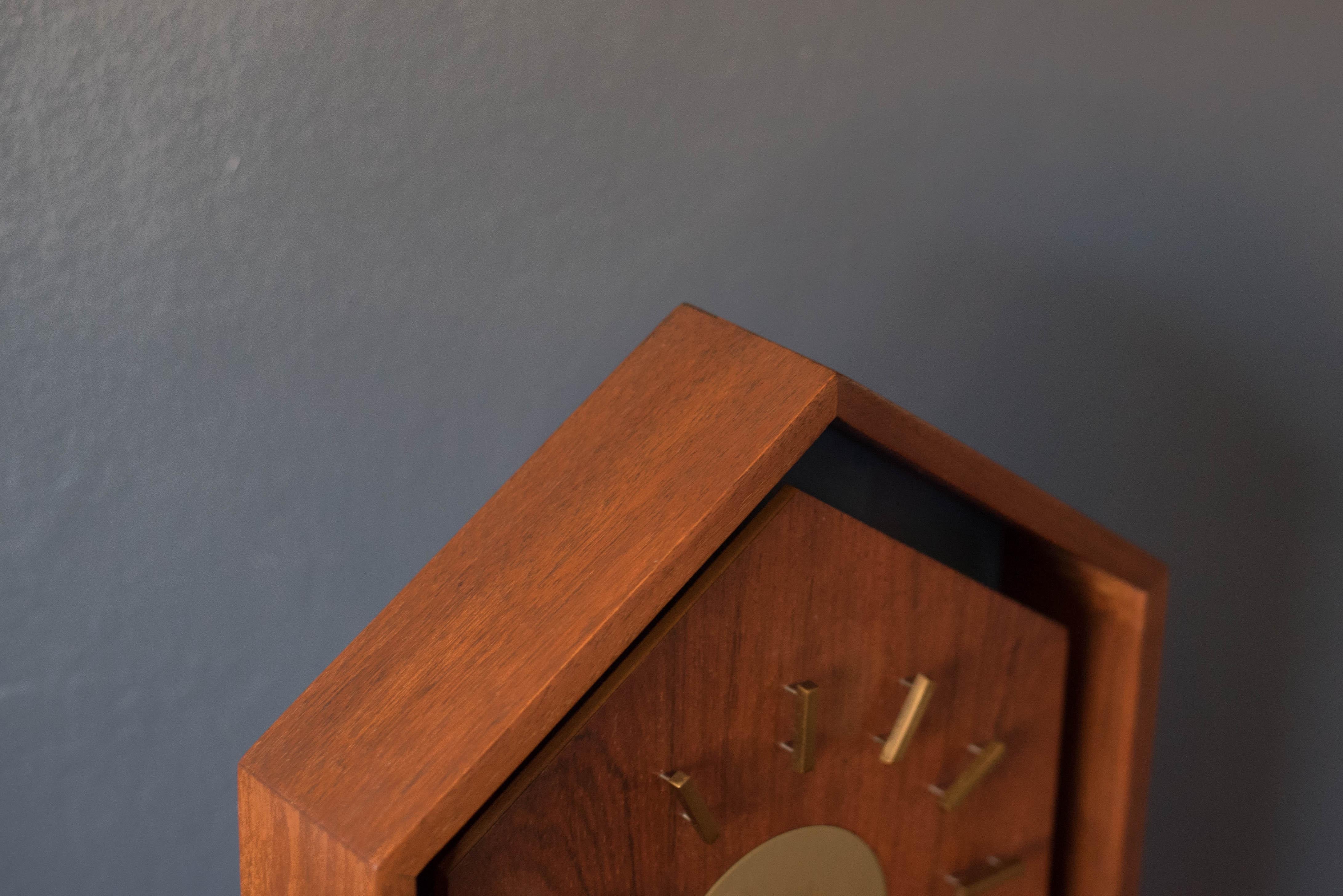 Mid-20th Century Mid Century Modern Howard Miller Walnut Clock by Arthur Umanoff