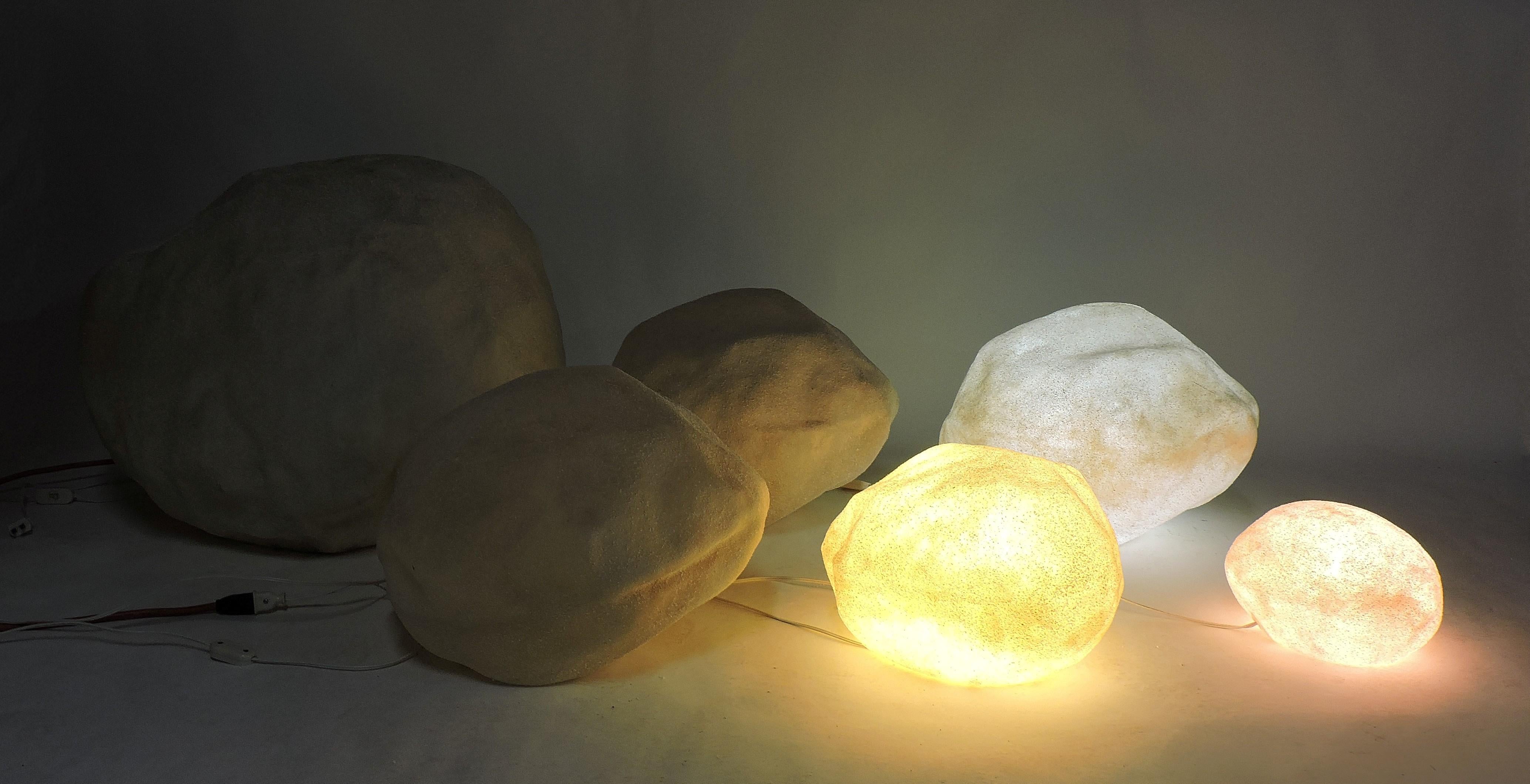 Mid-Century Modern Huge Moon Rock Lamp Andre Cazenave for Singleton 5 Available 5