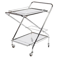 Mid-Century Modern Hungarian Metal Serving Cart