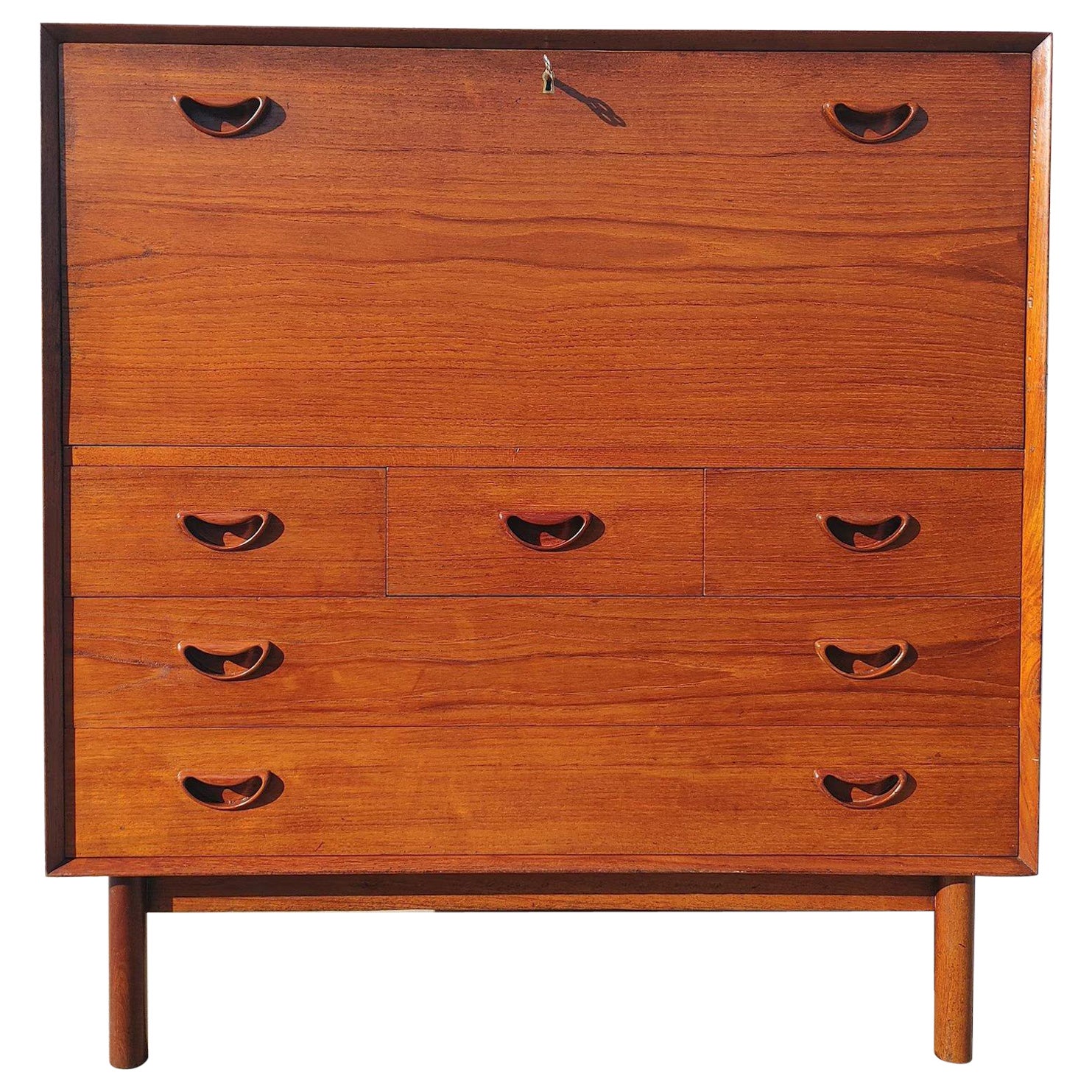 Mid Century Modern Hvidt & Molgaard Teak Secretary