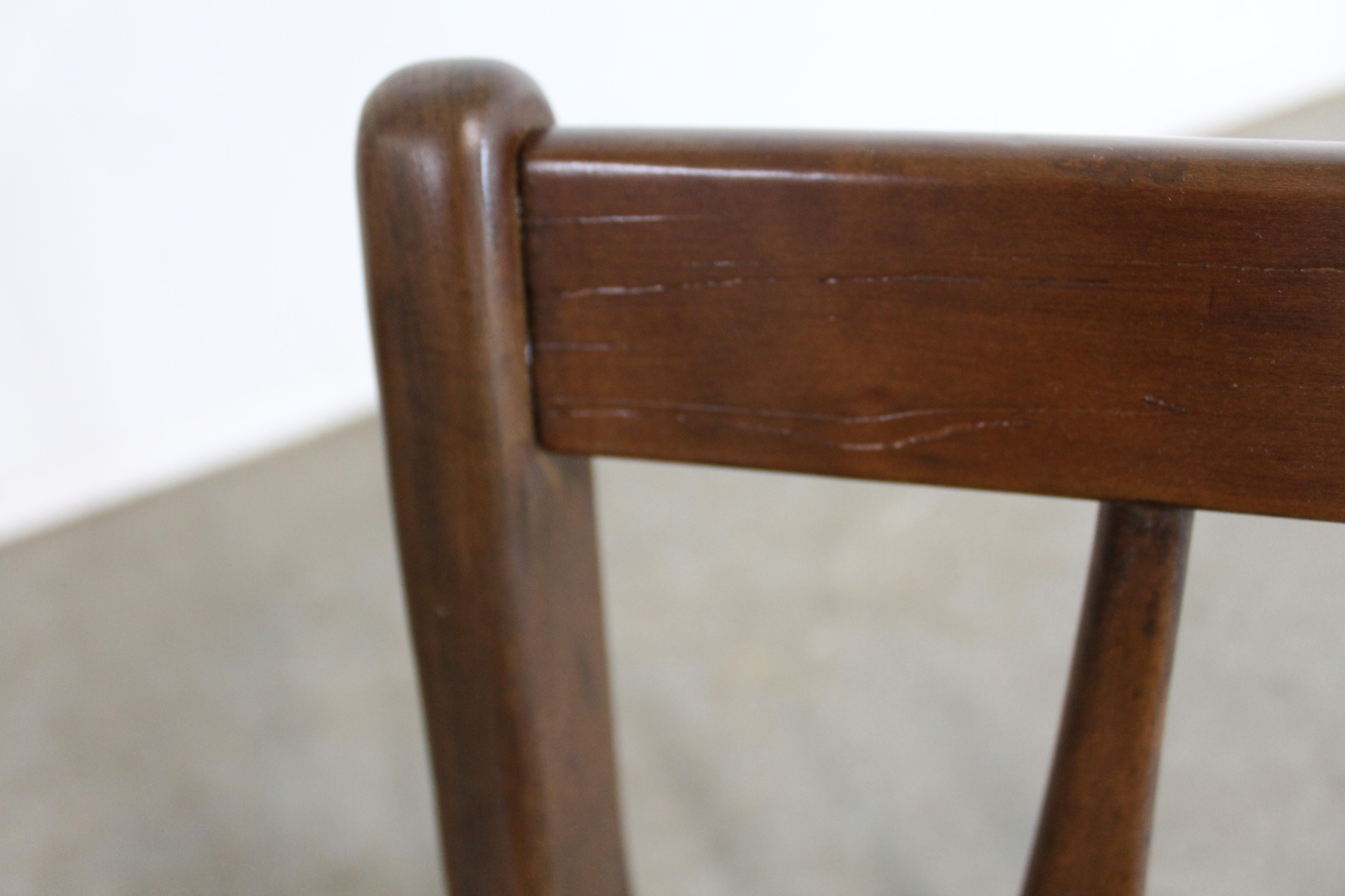 Mid-Century Modern IB Kofod Larsen Style Walnut Open Arm Lounge Chair 6