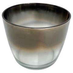 Mid-Century Modern Ice Bucket with Silver Fade Ombré Design, c. 1960's