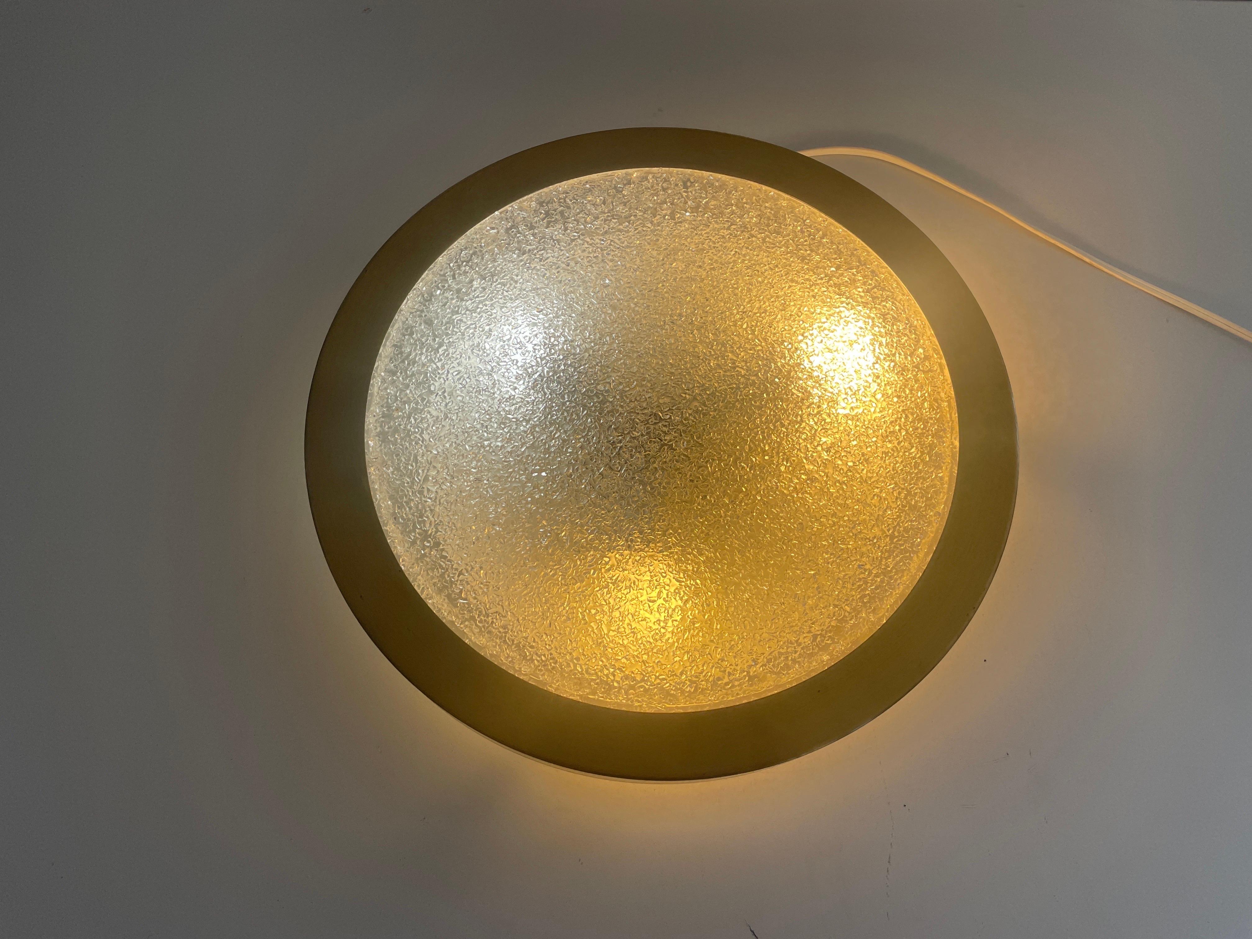 Lampada da incasso moderna in vetro e metallo di Doria, 1960, Germania in vendita 3