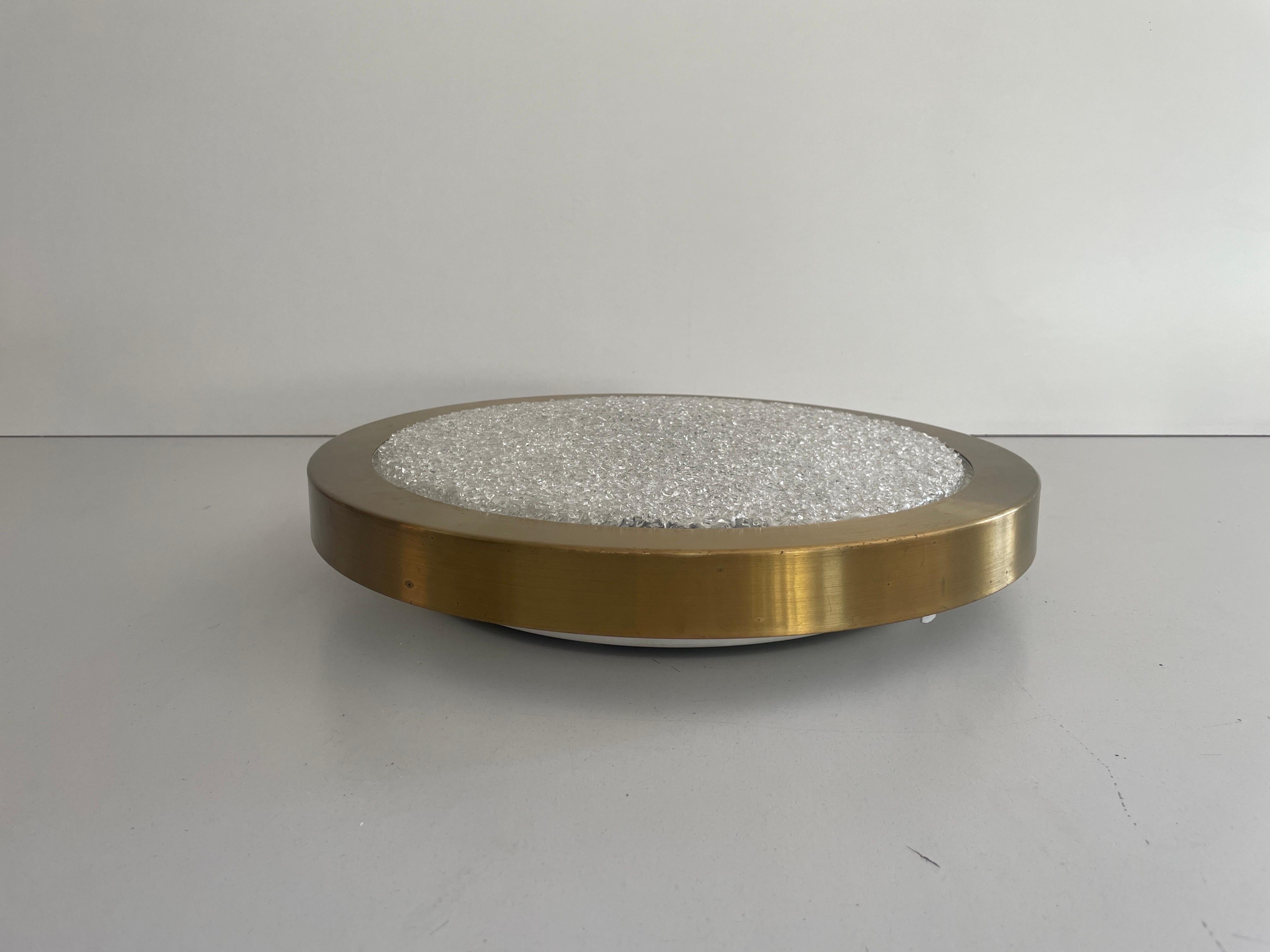 Mid-Century moderno Lampada da incasso moderna in vetro e metallo di Doria, 1960, Germania in vendita