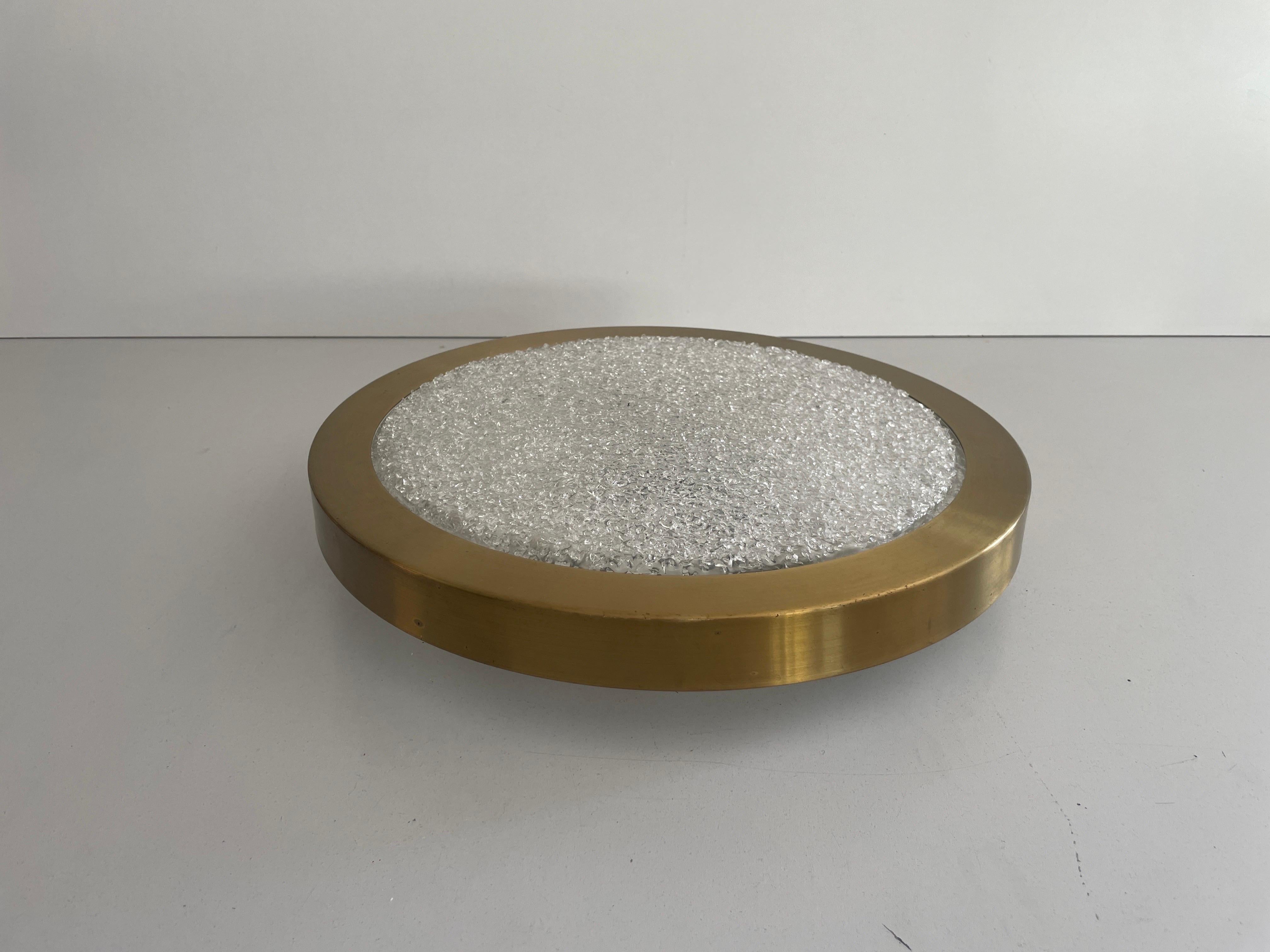 Tedesco Lampada da incasso moderna in vetro e metallo di Doria, 1960, Germania in vendita