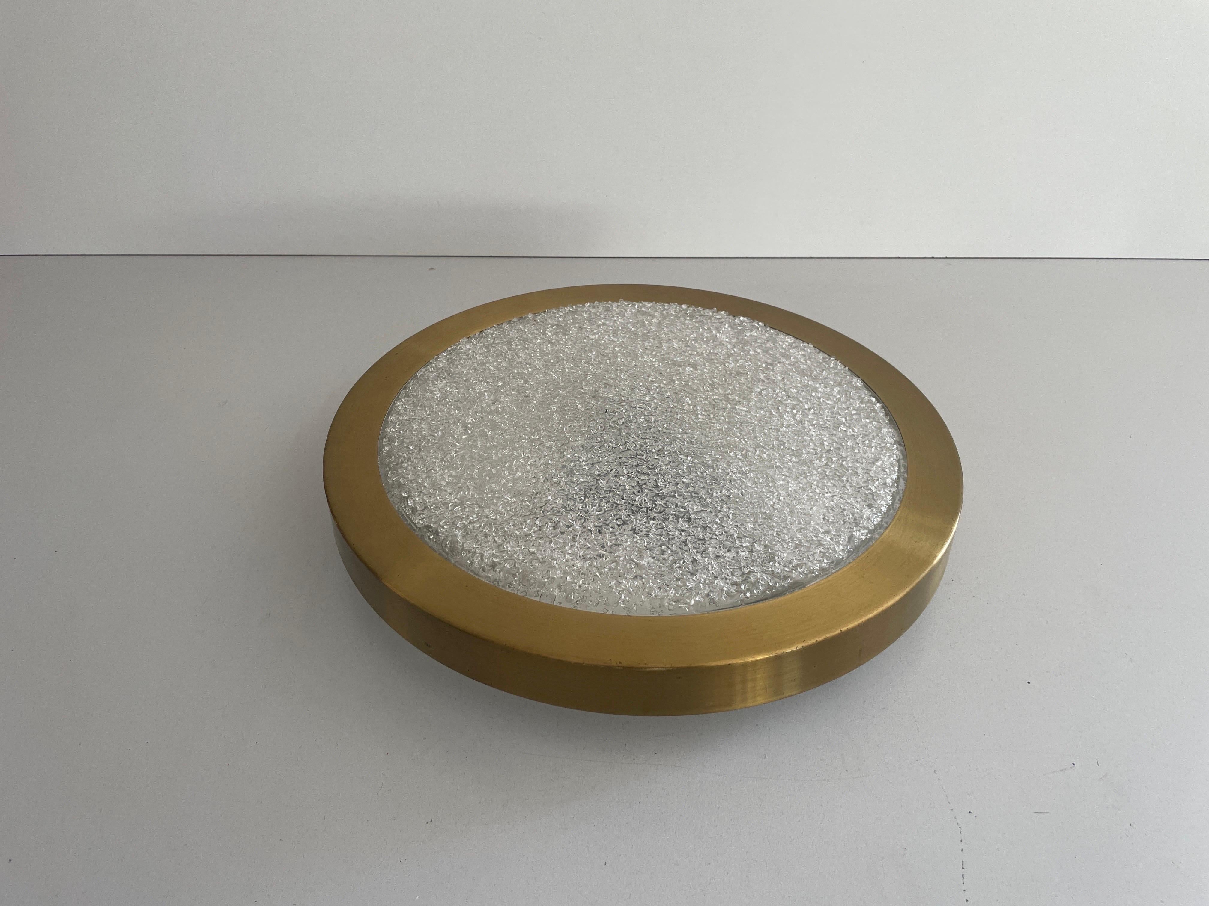 Lampada da incasso moderna in vetro e metallo di Doria, 1960, Germania In condizioni ottime in vendita a Hagenbach, DE