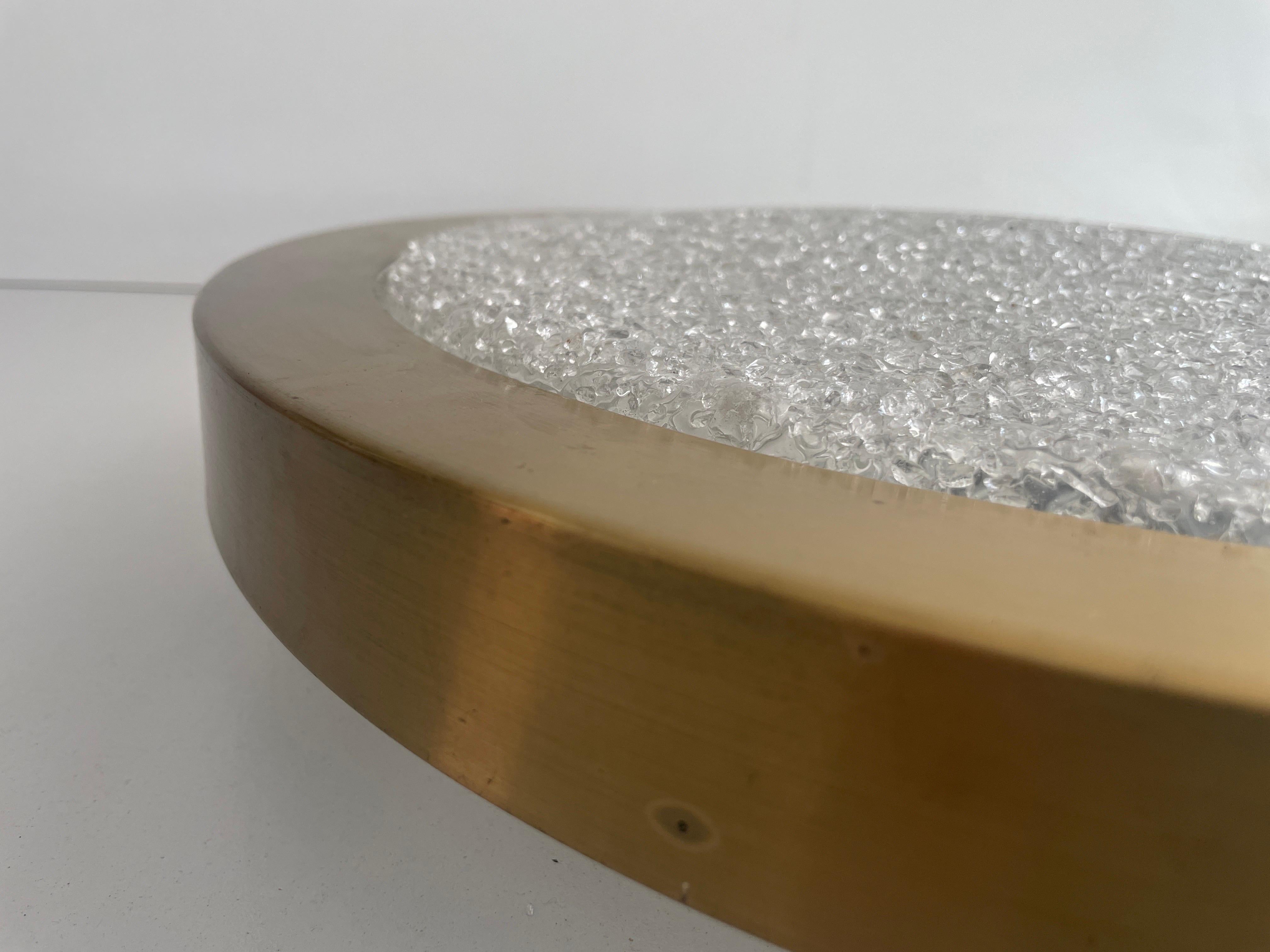 Metà XX secolo Lampada da incasso moderna in vetro e metallo di Doria, 1960, Germania in vendita