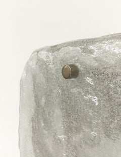 Mid-Century Modern Ice Glass Sconce from Kalmar Franken KG, 1960s