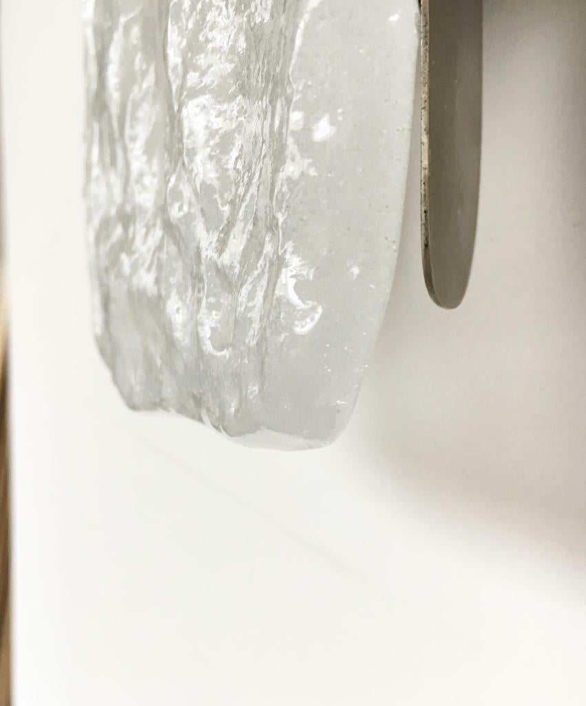 XX secolo Sconce in vetro di ghiaccio della modernità di metà secolo di Kalmar Franken KG, 1960 in vendita