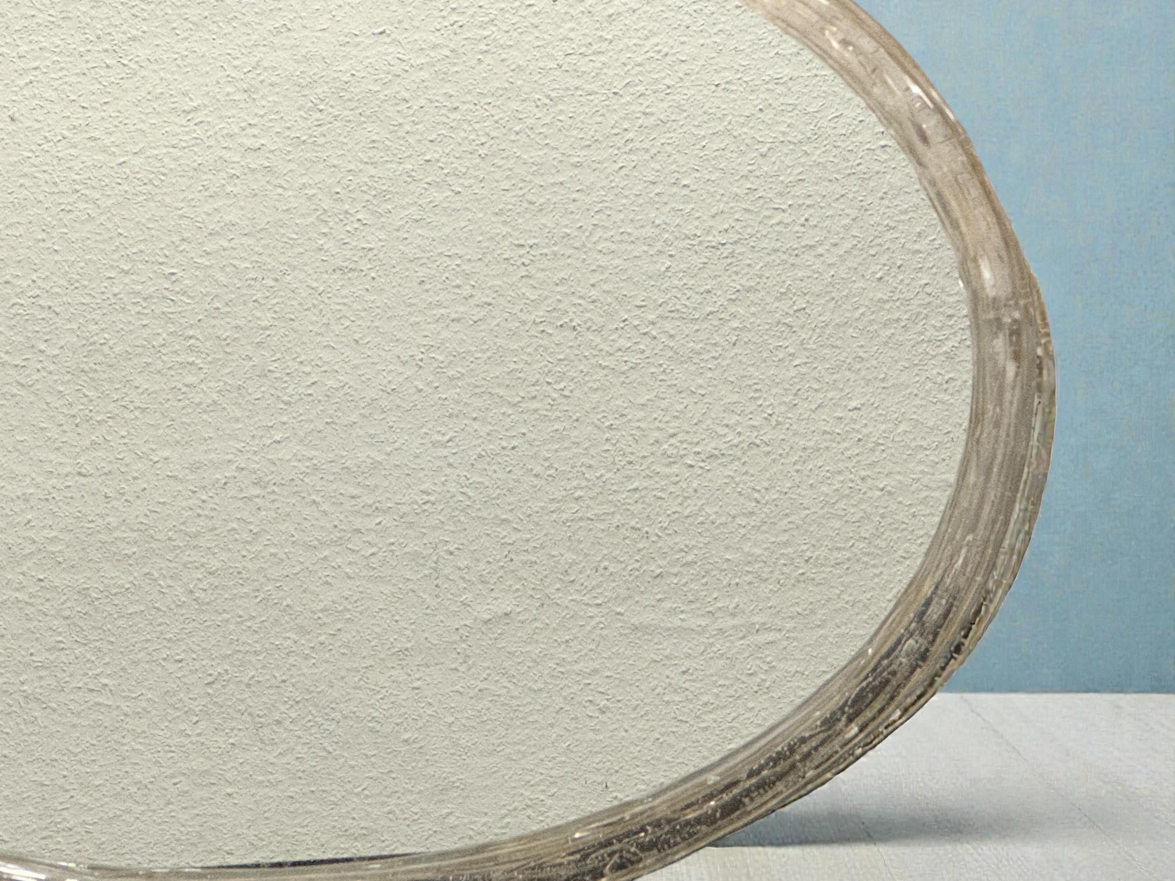 Specchio da parete ovale con cornice in lucite in stile ghiaccio della metà del secolo scorso Austria 1960 in vendita 3