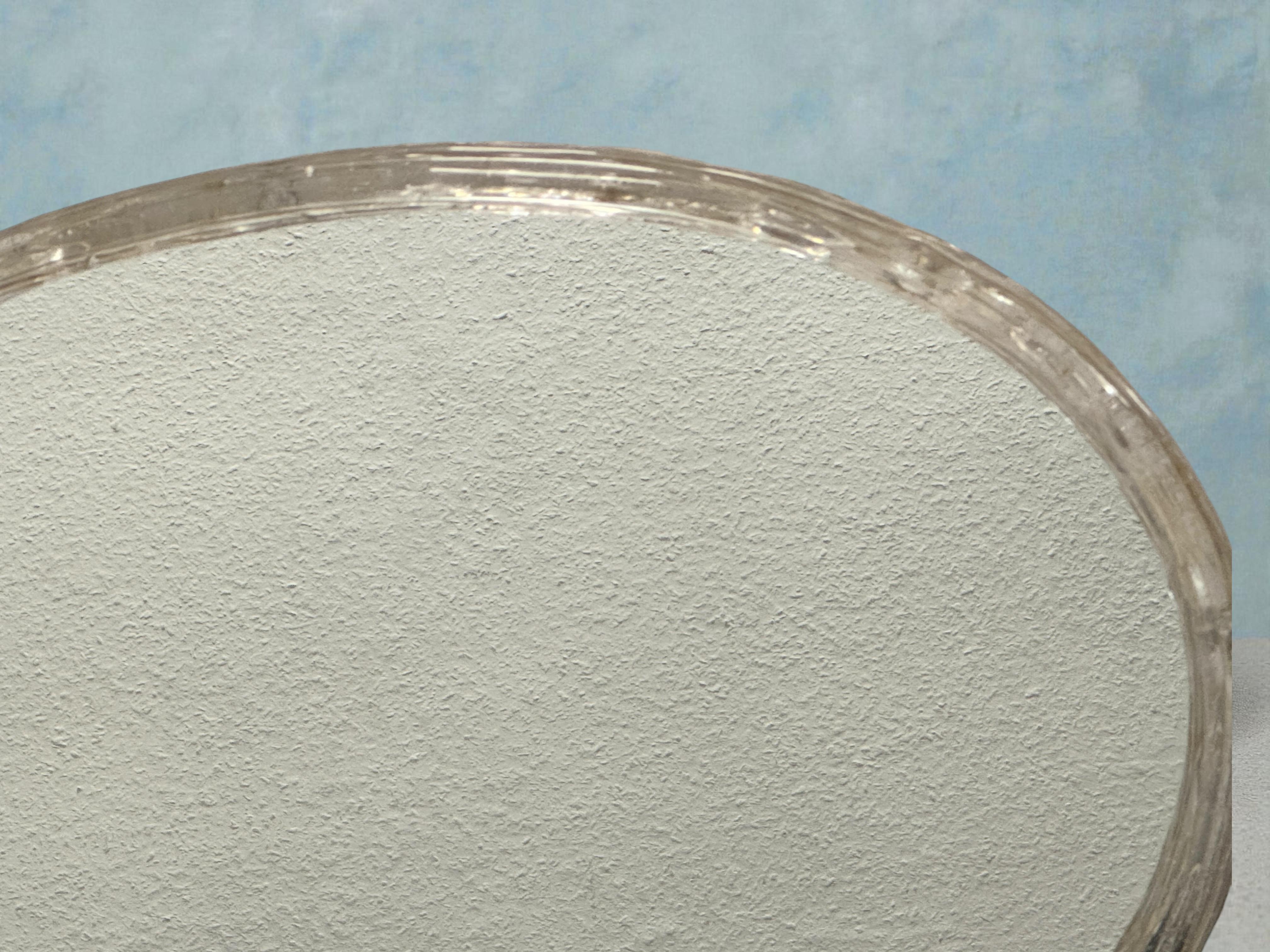 Specchio da parete ovale con cornice in lucite in stile ghiaccio della metà del secolo scorso Austria 1960 in vendita 4