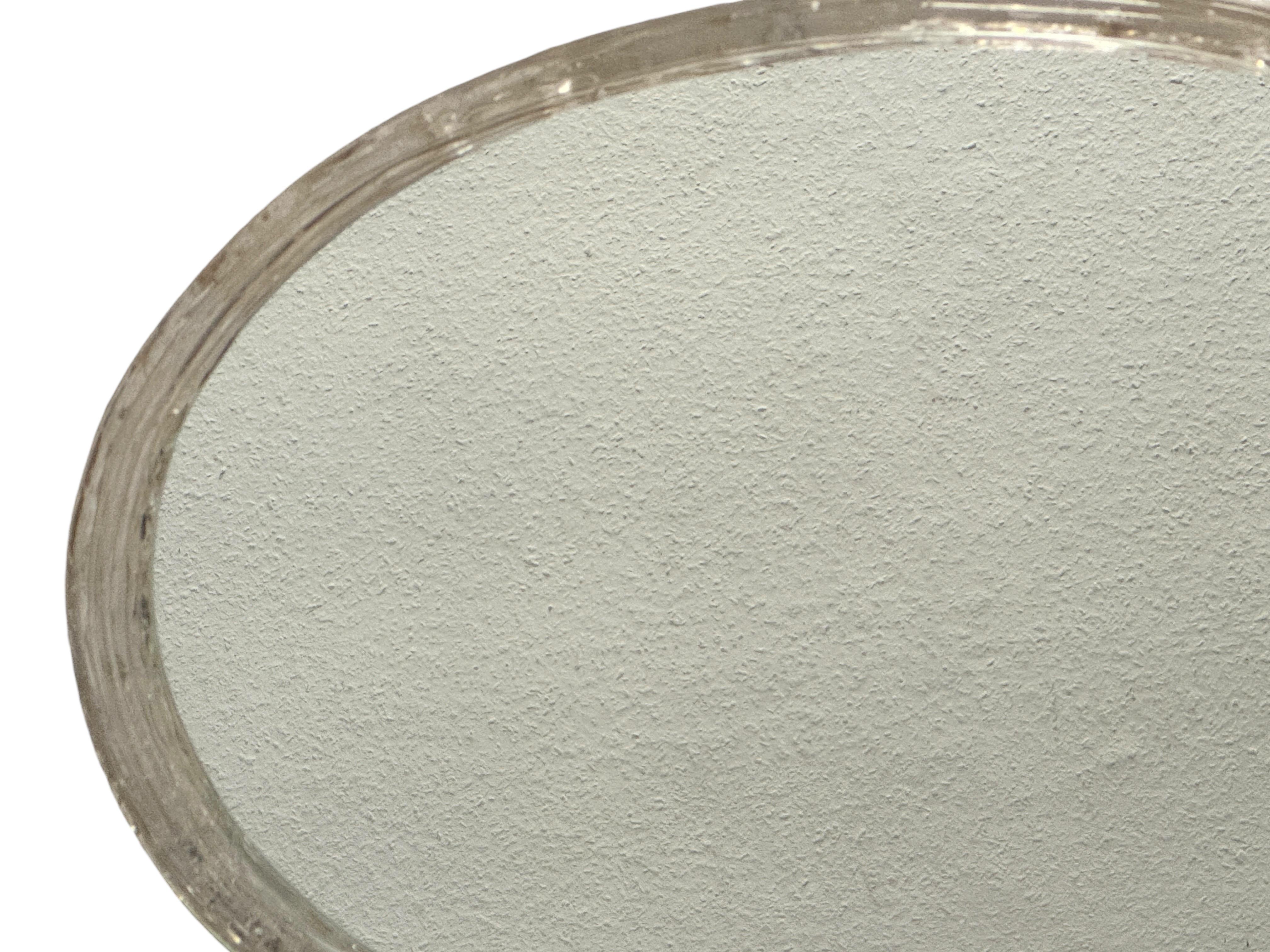 Austriaco Specchio da parete ovale con cornice in lucite in stile ghiaccio della metà del secolo scorso Austria 1960 in vendita