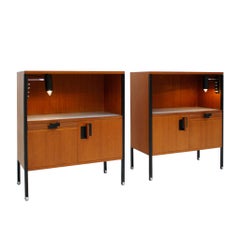 Ein Paar italienische Nachttische, Ico Parisi, herausgegeben von Mim, Mid-Century Modern