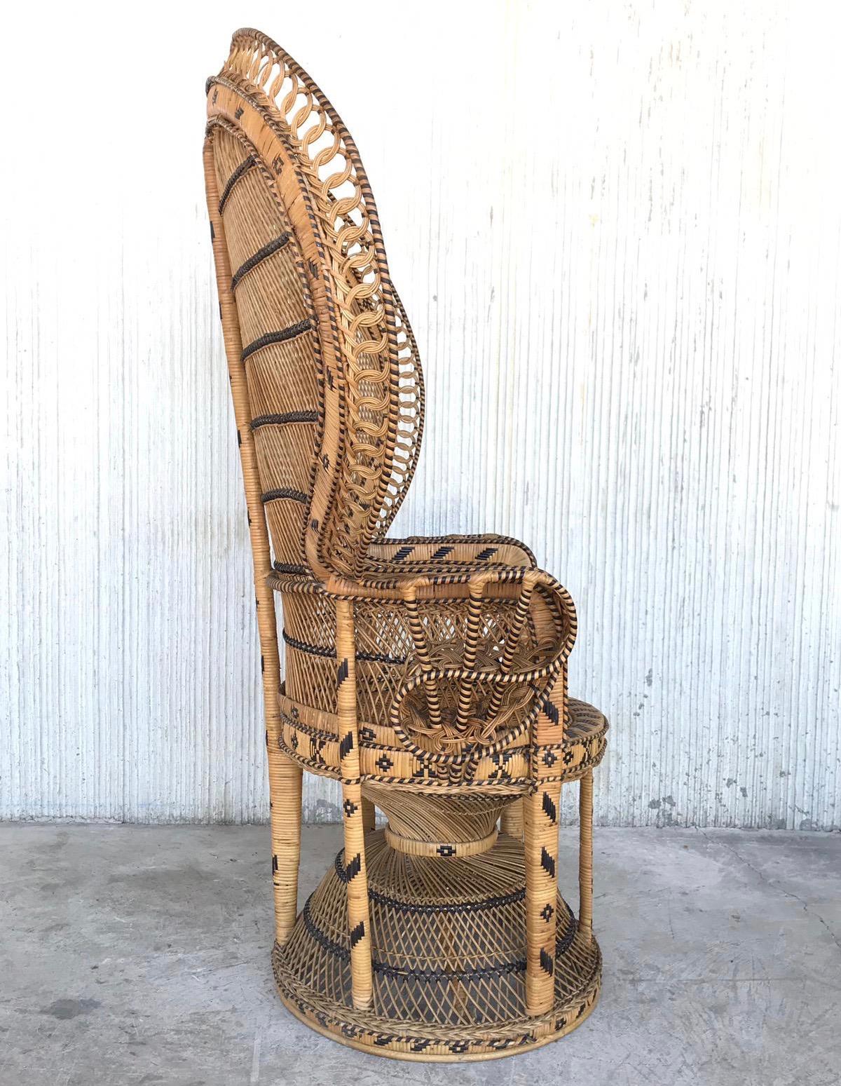 emmanuelle wicker peacock chair