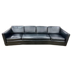 Mid Century Modern Iconic Harvey Probber Sculptural Large Curved Black Sofa