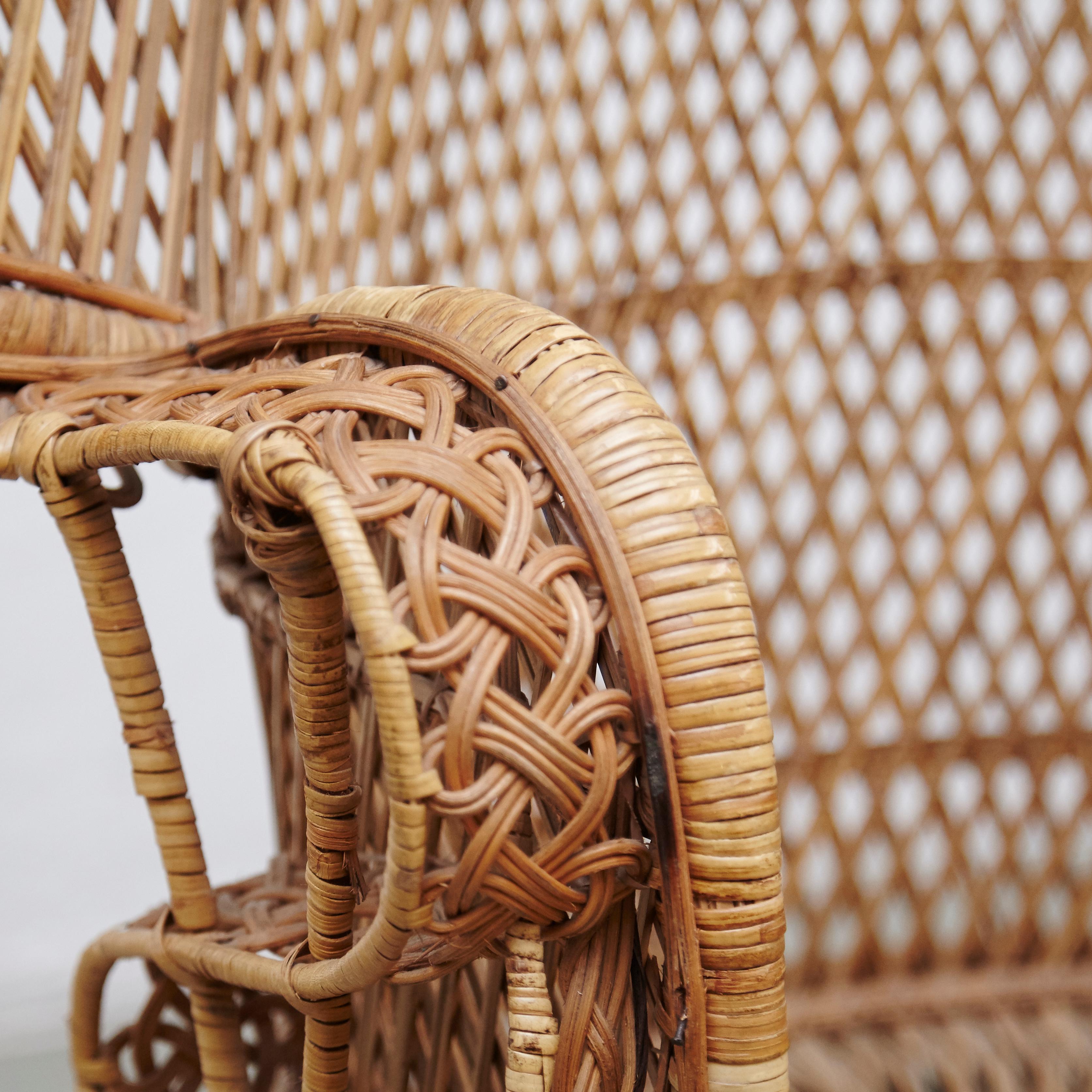 large wicker chair