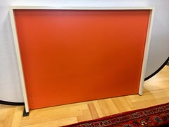 Mid-Century Modern Iconic Orange and White Lacquer Twin Headboard