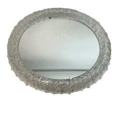 Mid-Century Modern Illuminated Backlight Lucite Ice Glass Mirror Erco 1960s