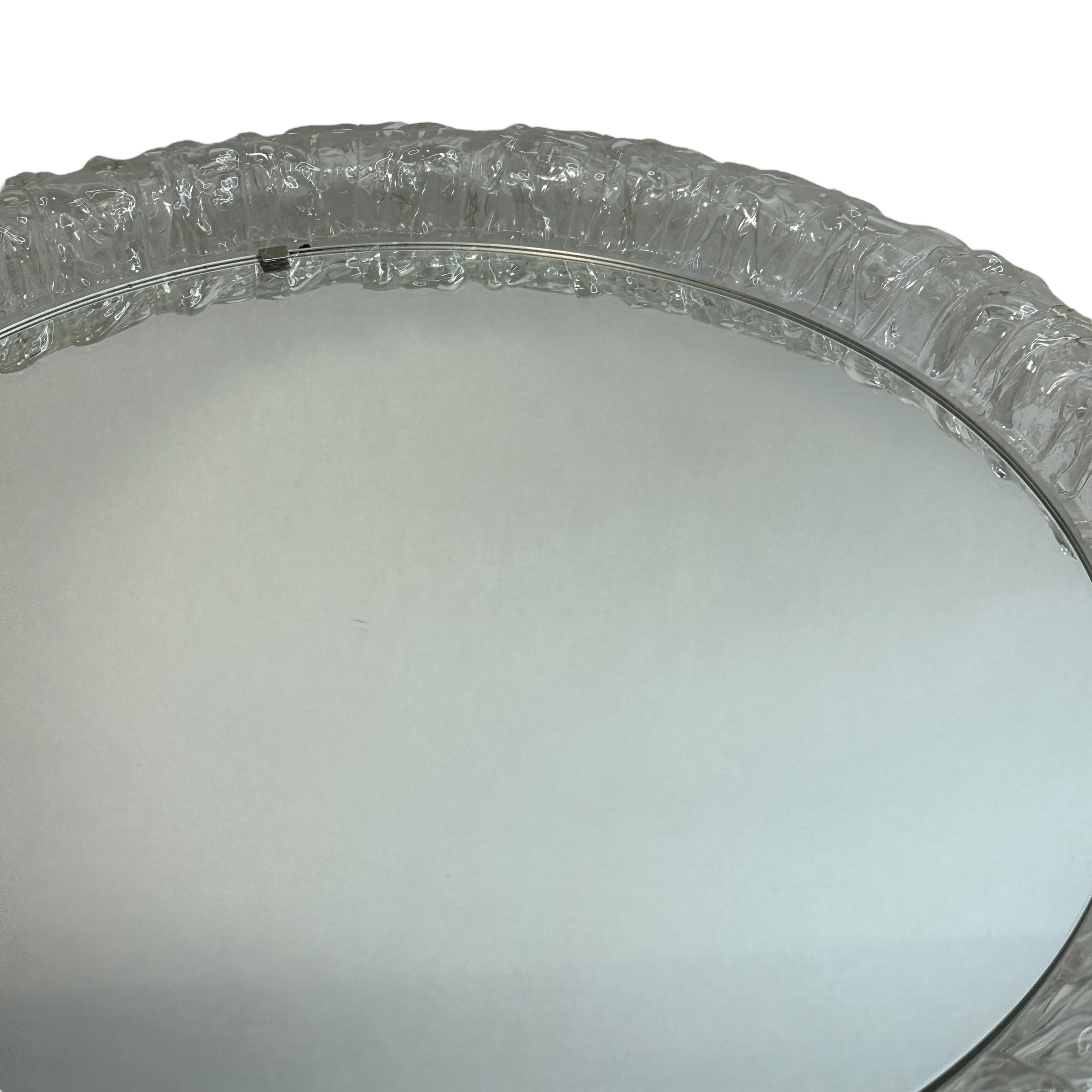 Mid-Century Modern Beleuchteter Lucite Ice Glass Mirror Erco 1960s im Angebot 2