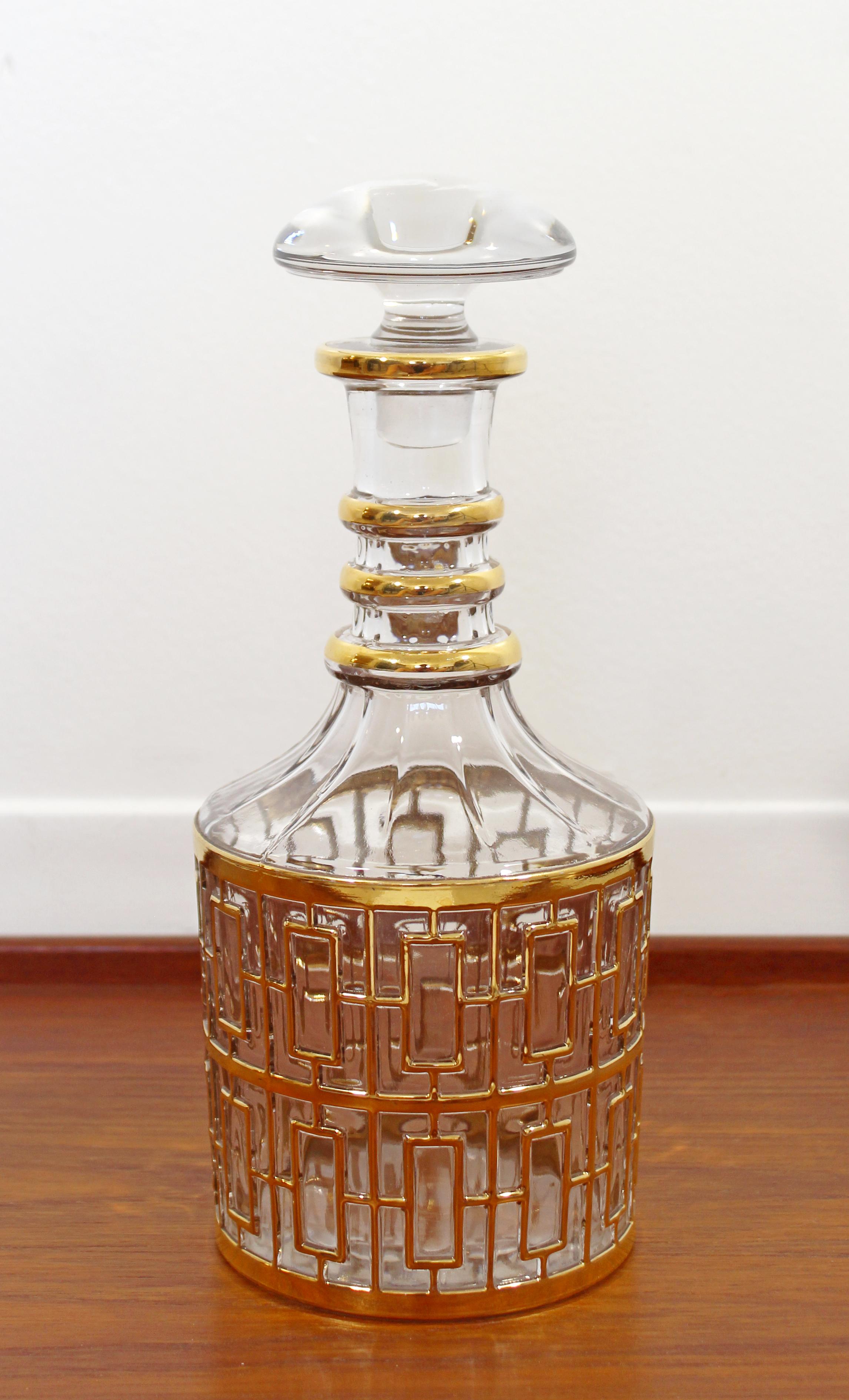 Mid-Century Modern Imperial Glass Co. Shoji Complete Set 22-Karat Gold, 1960s 6