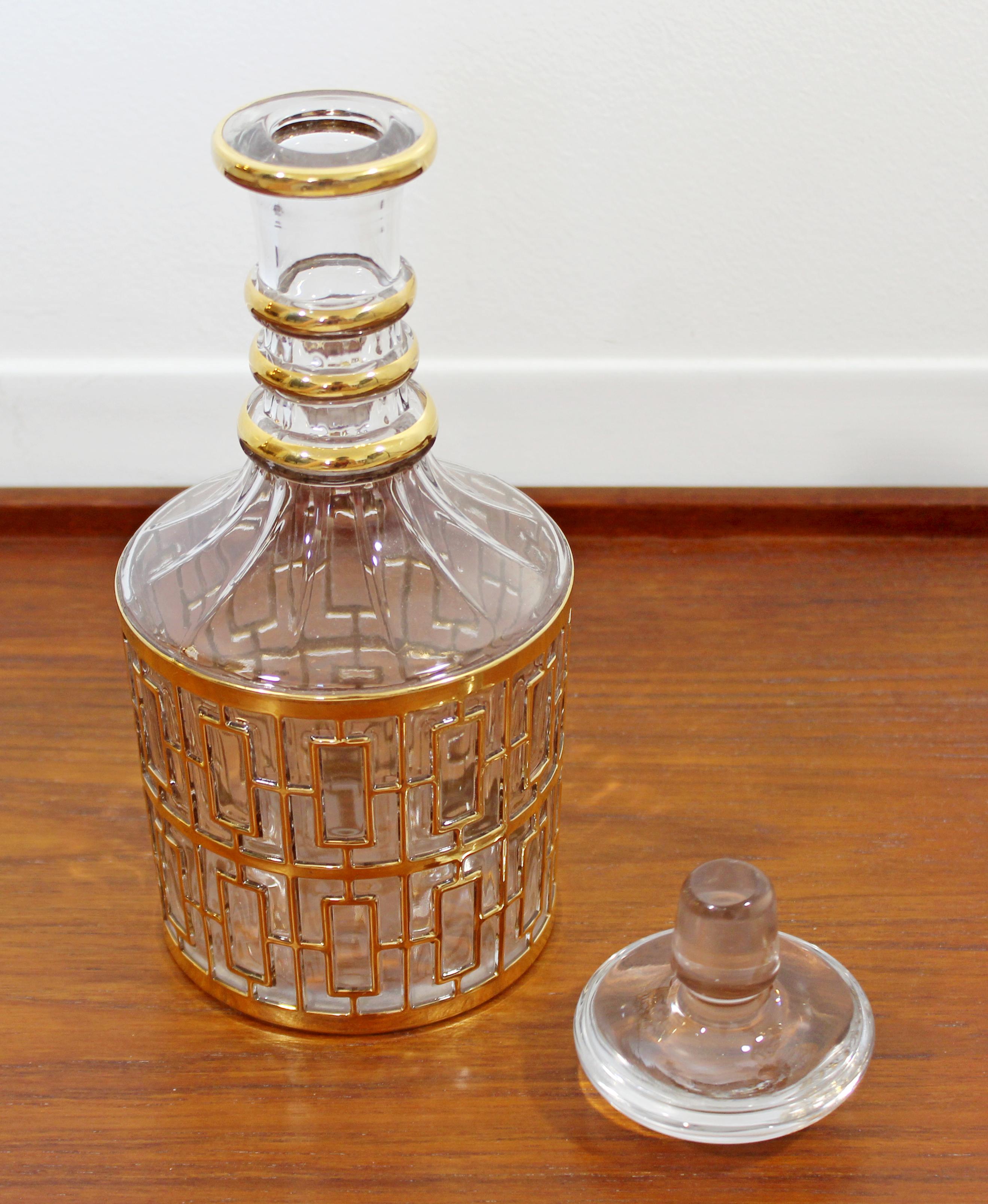 Mid-Century Modern Imperial Glass Co. Shoji Complete Set 22-Karat Gold, 1960s 7