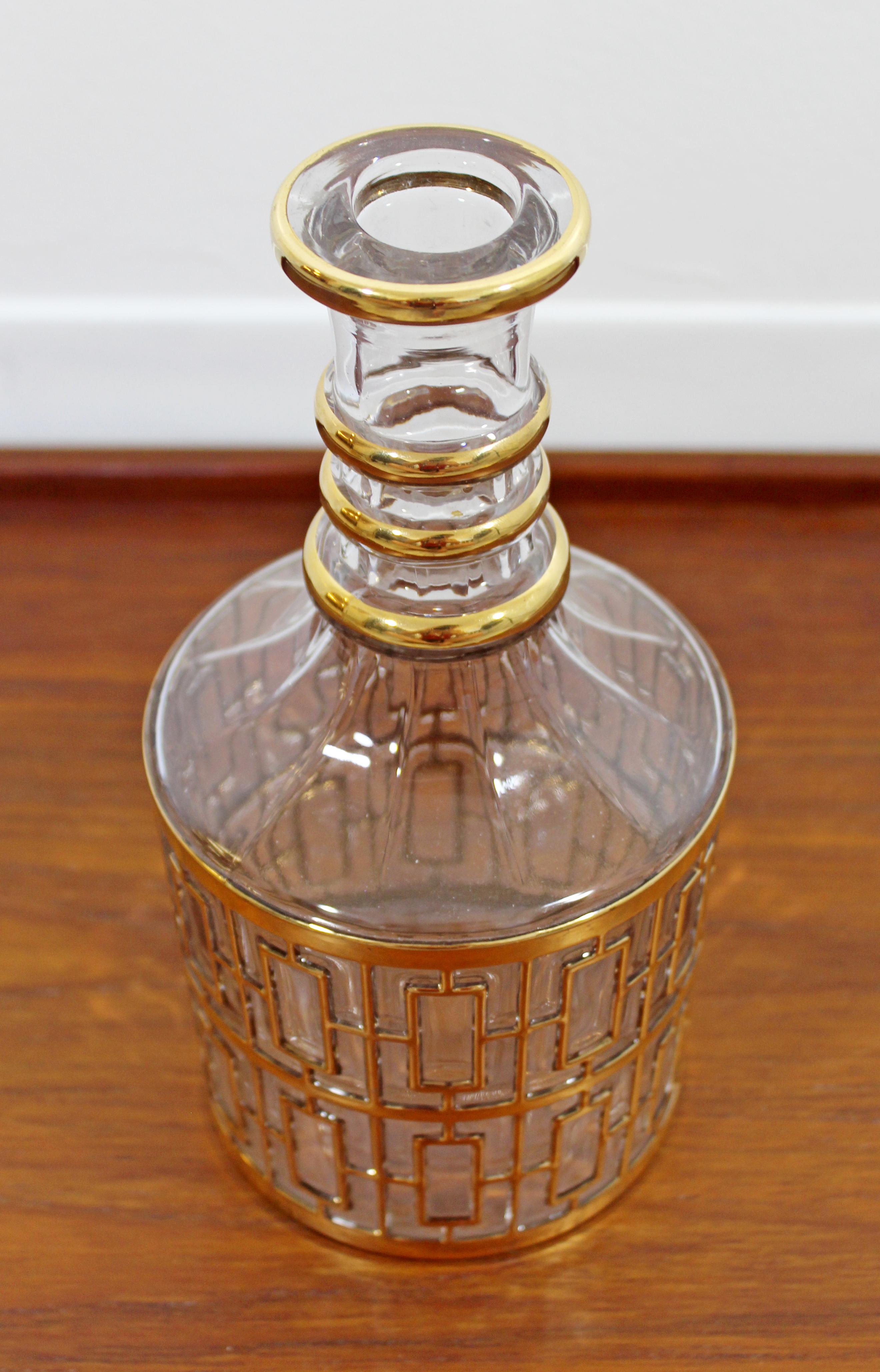 Mid-Century Modern Imperial Glass Co. Shoji Complete Set 22-Karat Gold, 1960s 5